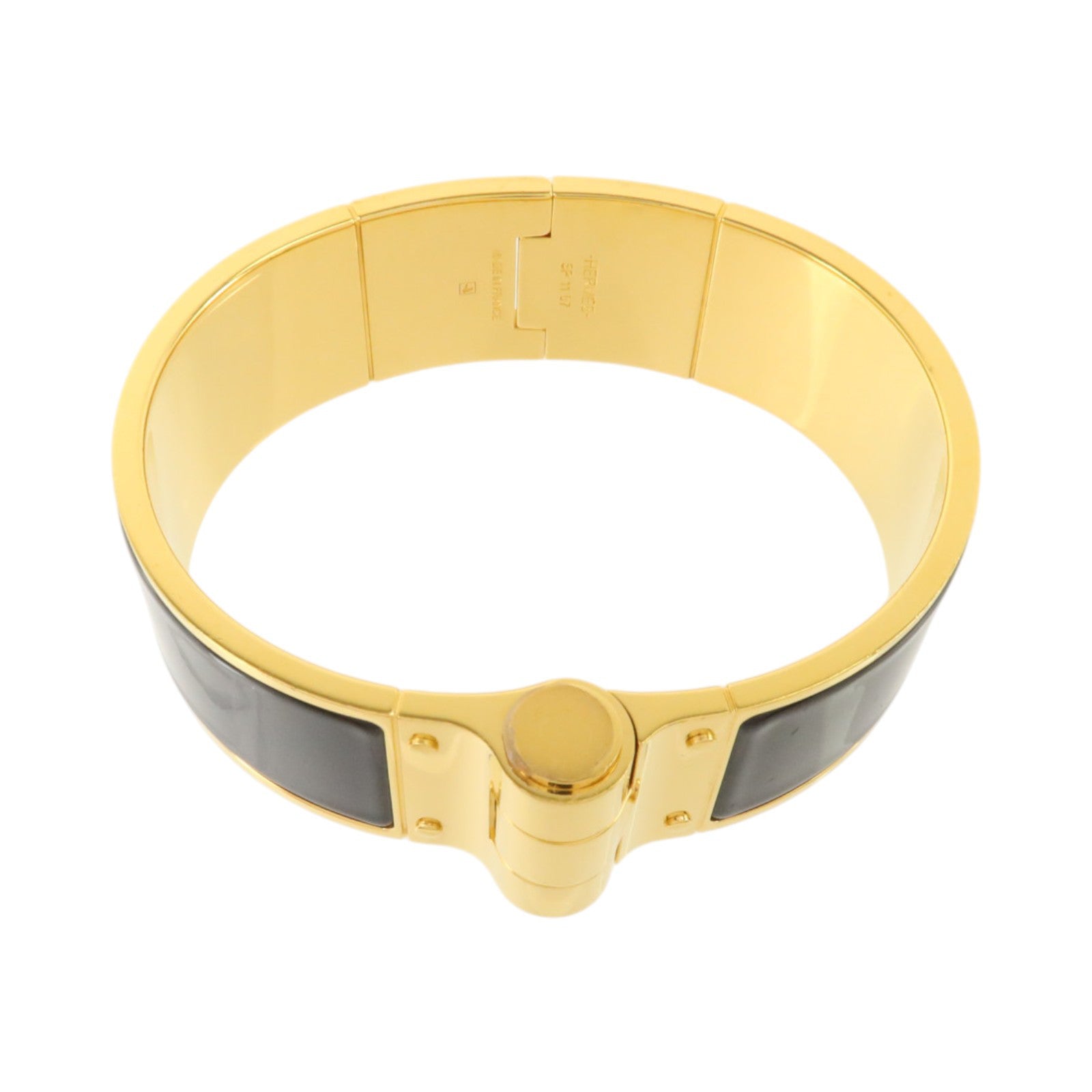 HERMES 金屬/琺瑯Charniere Bracelet金扣手鏈
