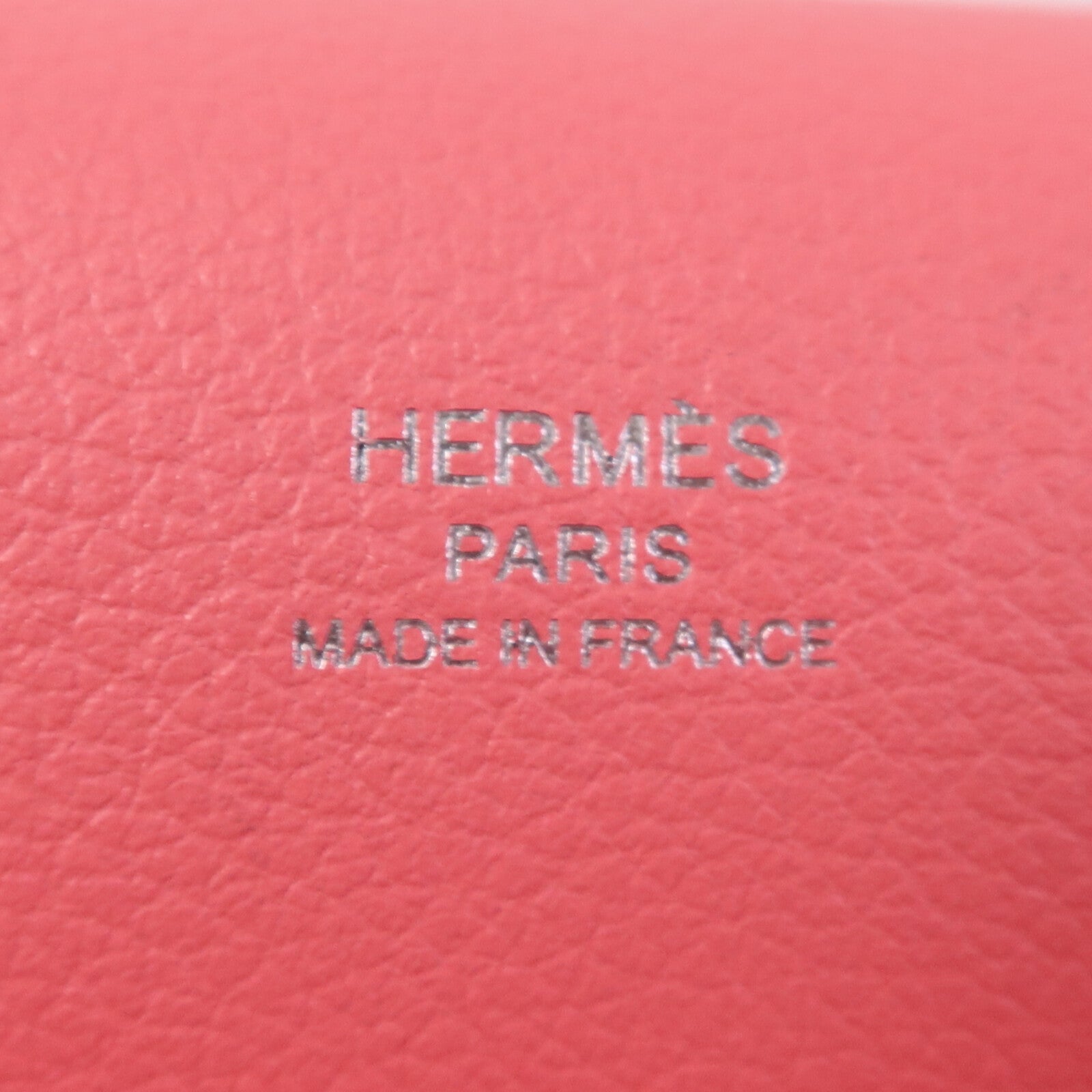 HERMES Evercolor皮革Roulis 23銀扣肩背袋Rose Azalee