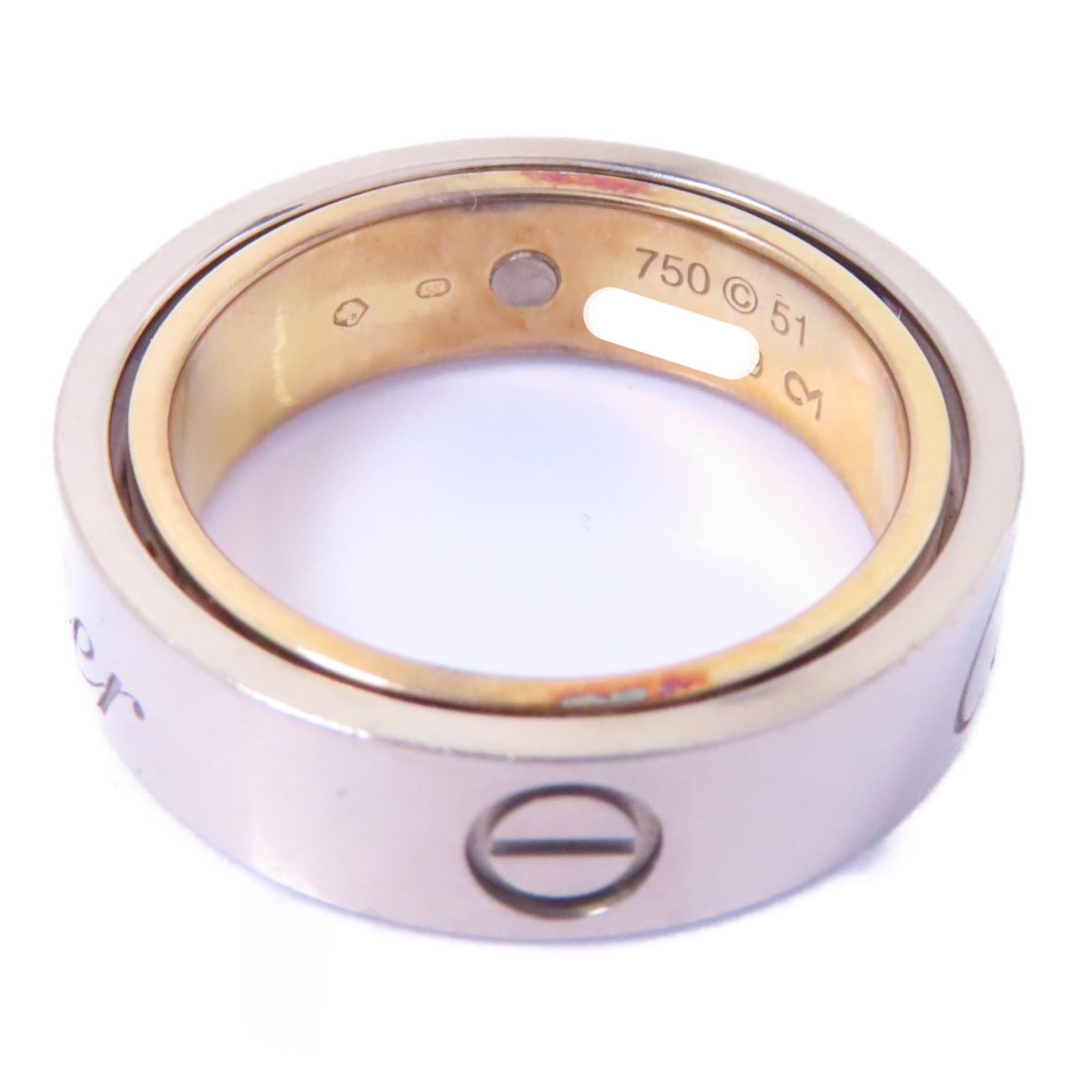 CARTIER 18K黃金/18K白金/18K玫瑰金Astro Love Ring戒指Cartier#51/US#5.75
