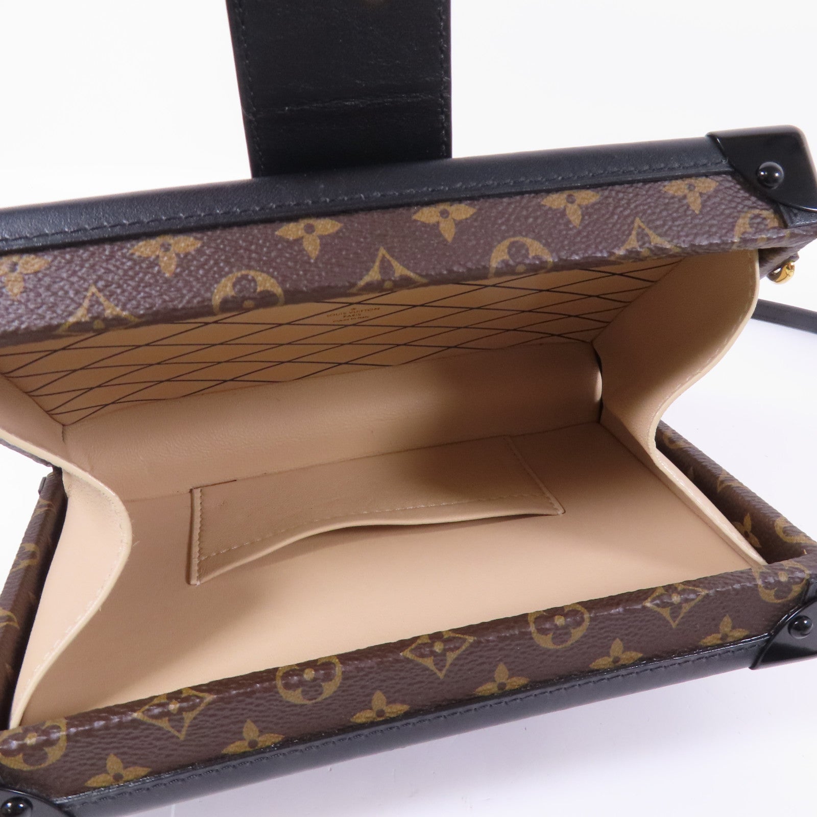 LOUIS VUITTON Monogram Petite Malle金扣肩背袋