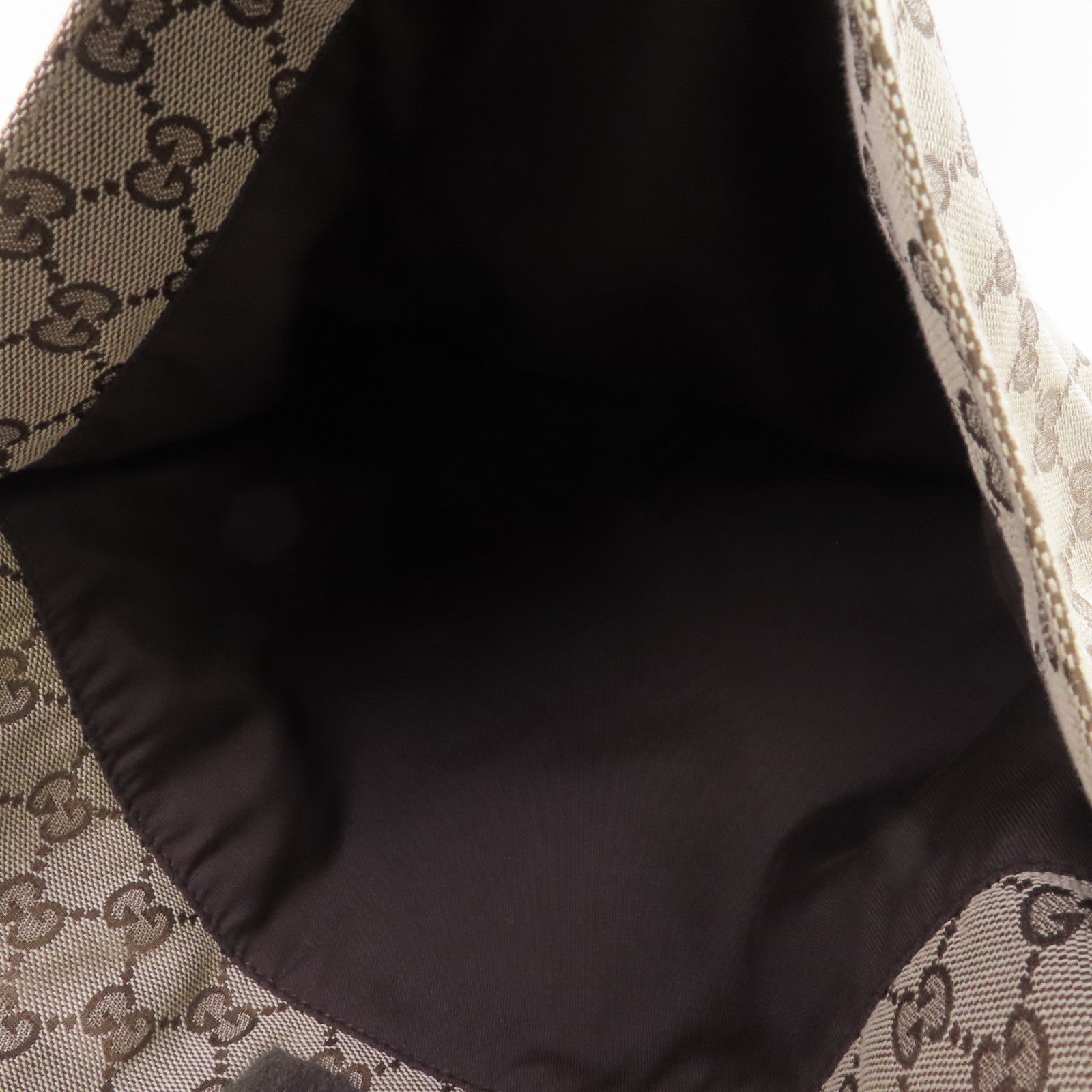 GUCCI GG帆布Tote Bag銀扣手挽袋啡色/米白色