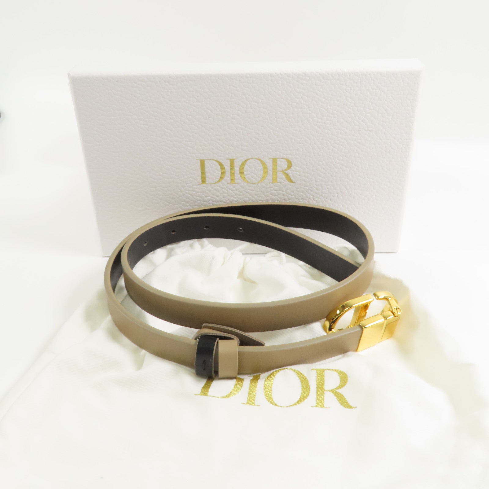Dior 牛皮皮革30 Montaigne Reversible Belt金扣皮帶