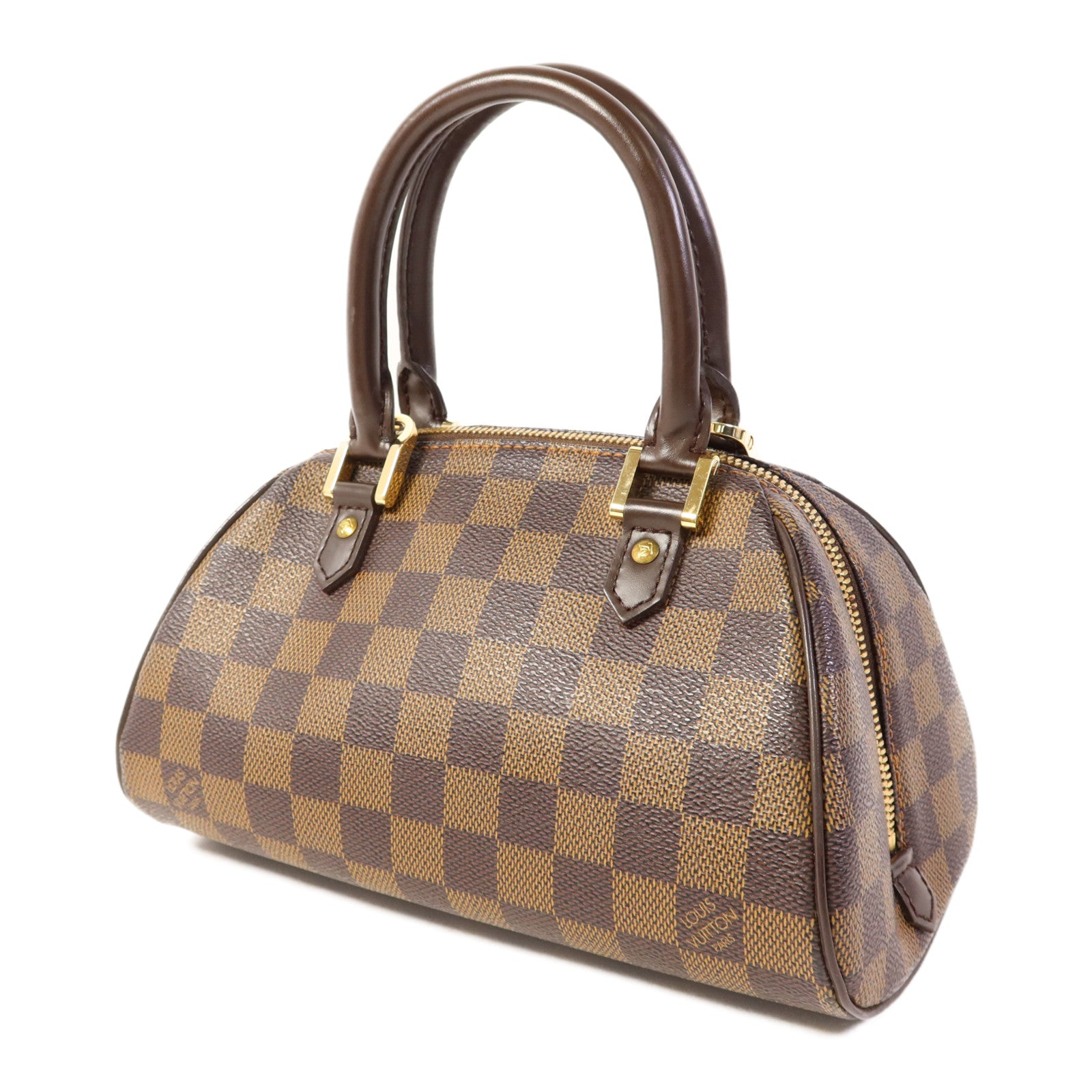 LOUIS VUITTON Damier Rivera Mini金扣手挽袋