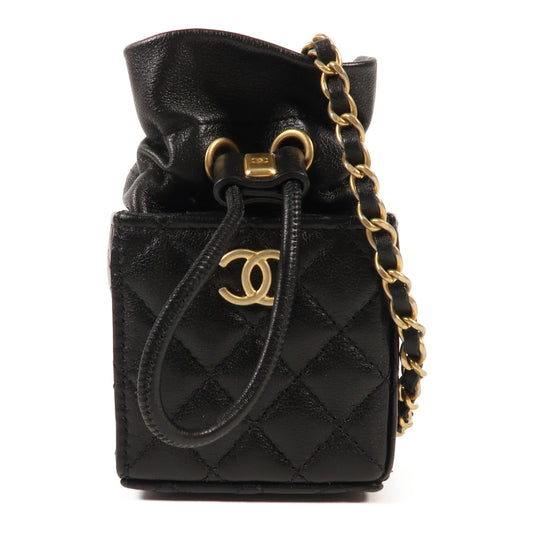 CHANEL 牛皮皮革Mini Box金扣肩背袋