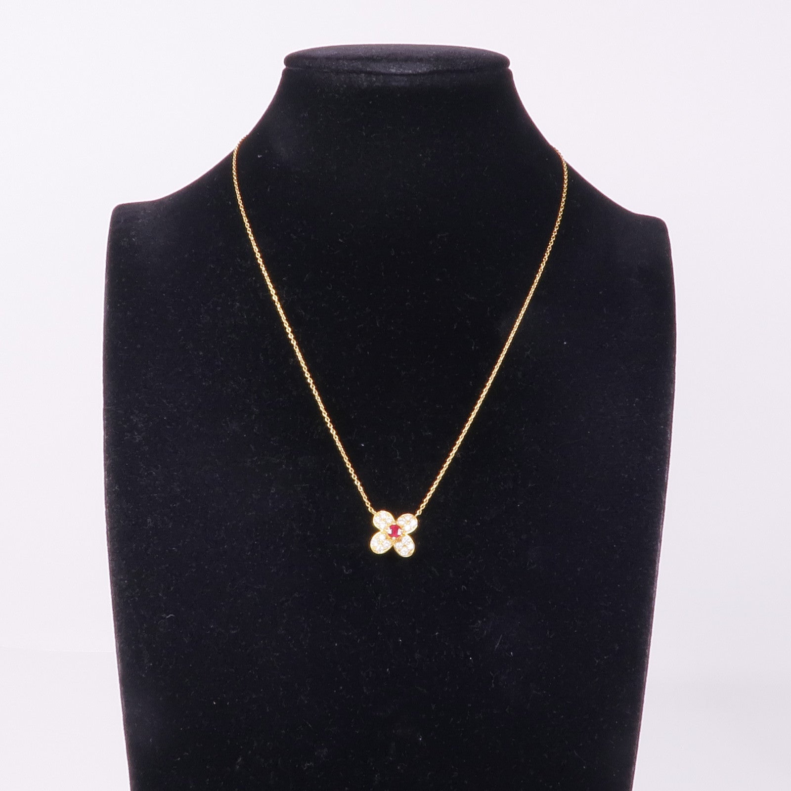 JEWELRY 【激減優惠】18K黃金Ruby Diamond Necklace紅寶石/鑽石項鍊