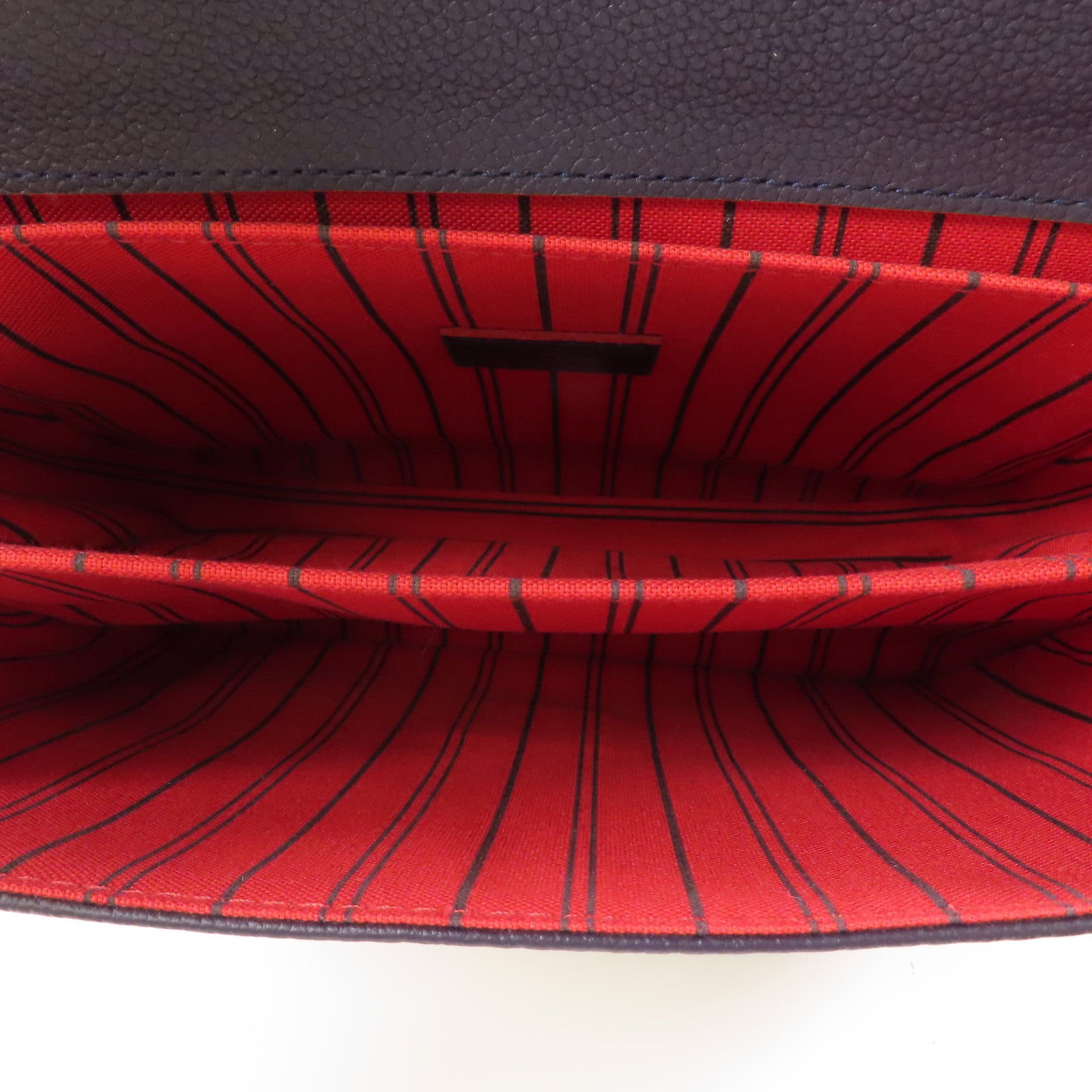 LOUIS VUITTON Monogram Empreinte Pochette Metis金扣手挽肩背兩用袋深藍色