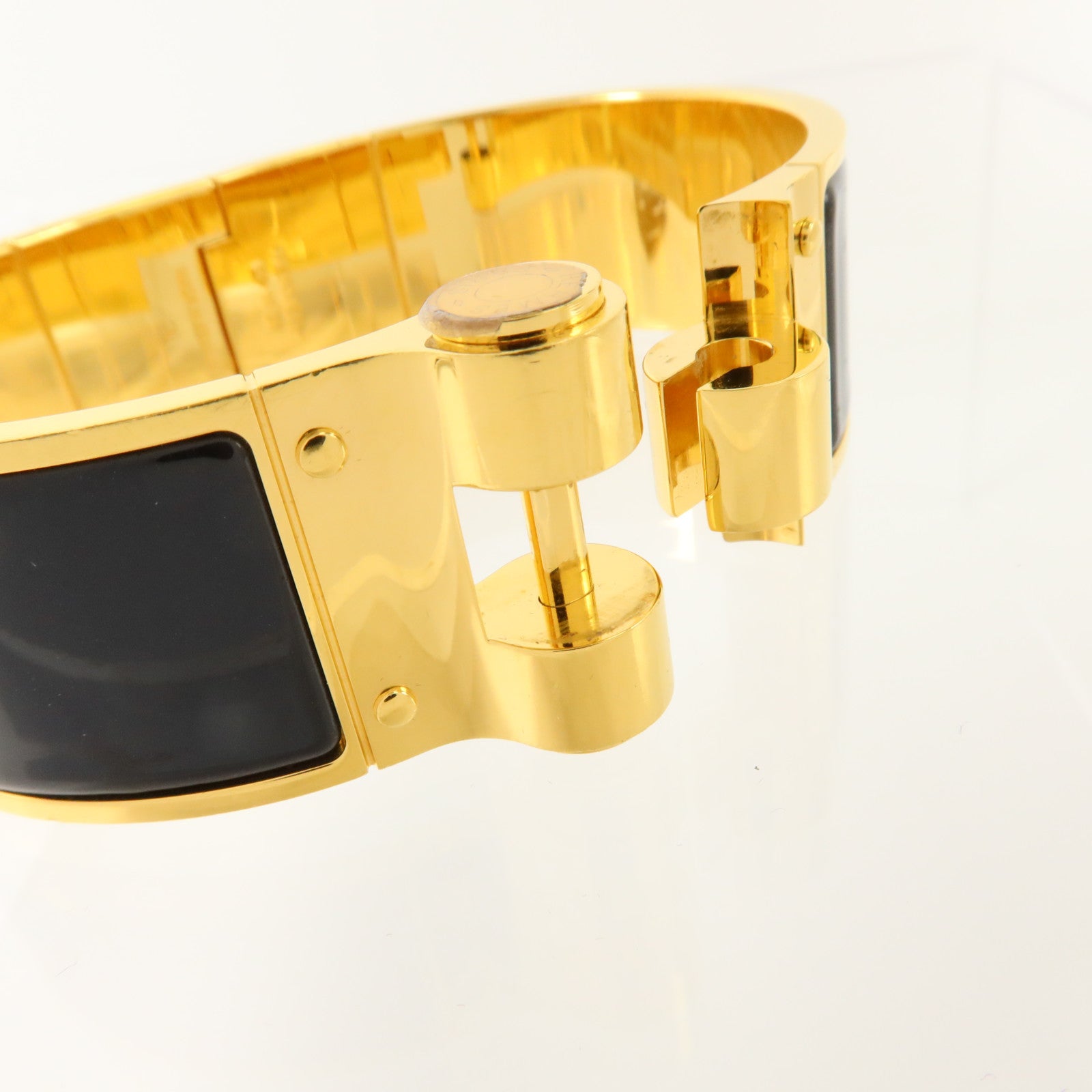 HERMES 金屬/琺瑯Charniere Bracelet金扣手鏈