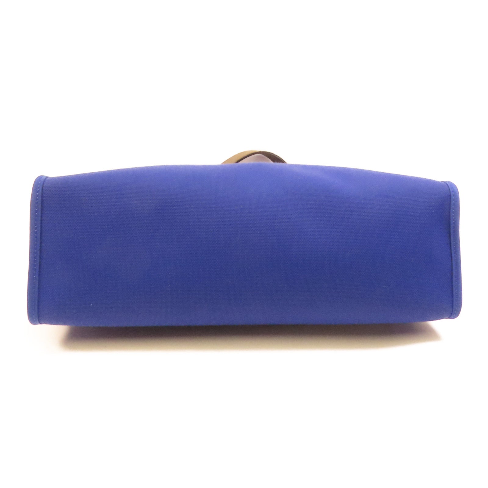 HERMES 帆布Herbag PM銀扣手挽肩背兩用袋Blue Electrique