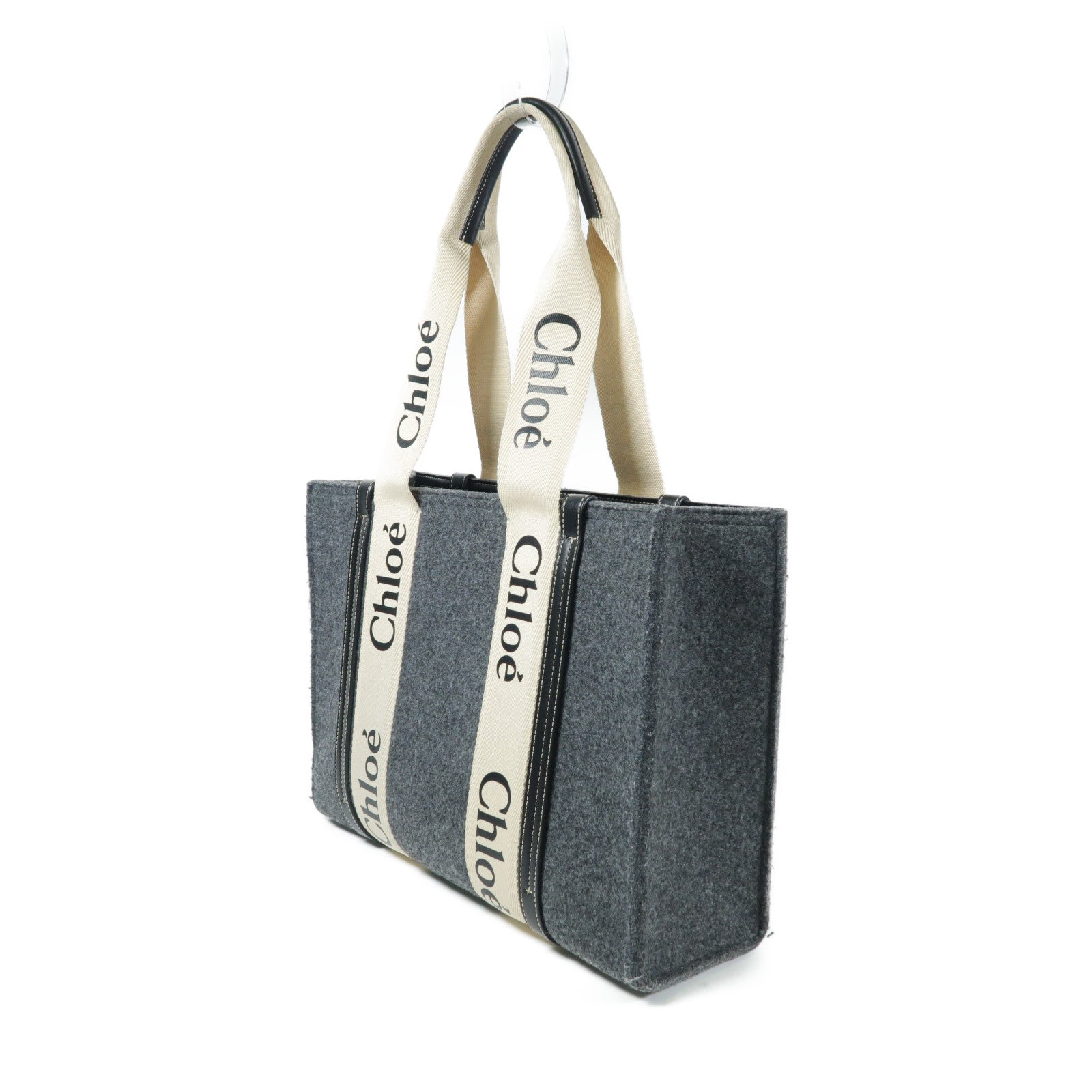 Chloe 羊毛毯Woody Medium Tote肩背袋