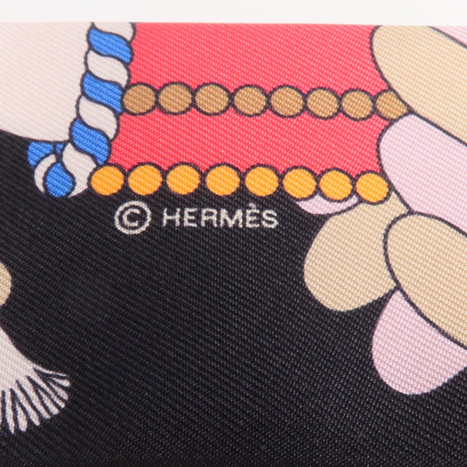 HERMES 絲質La Patisserie Francaise Charm Twilly絲巾