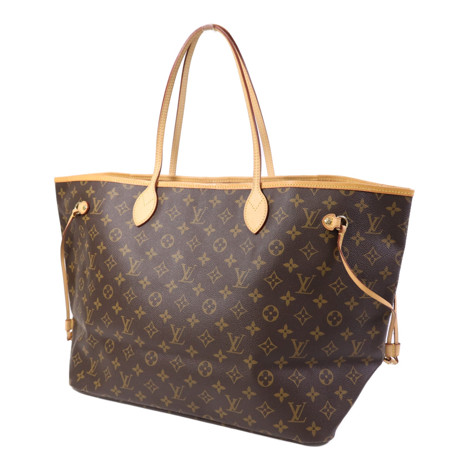 LOUIS VUITTON Monogram Neverfull GM金扣手挽袋