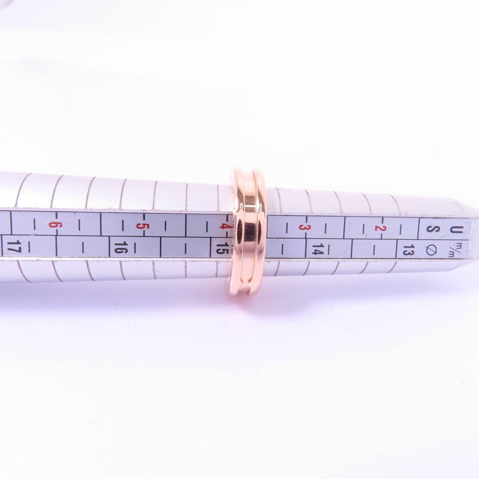 BVLGARI 18K玫瑰金B-zero1戒指US#3.75/Bvlgari#46