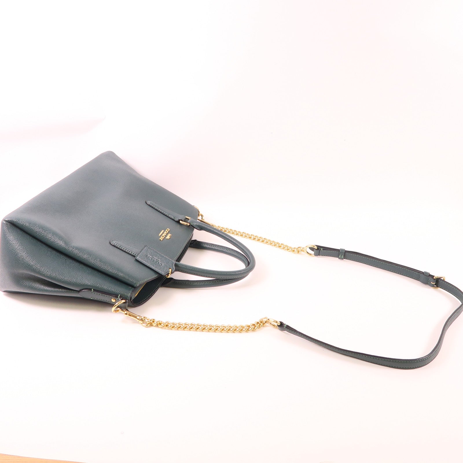 COACH 皮革Sage Carryall金扣手挽肩背兩用袋