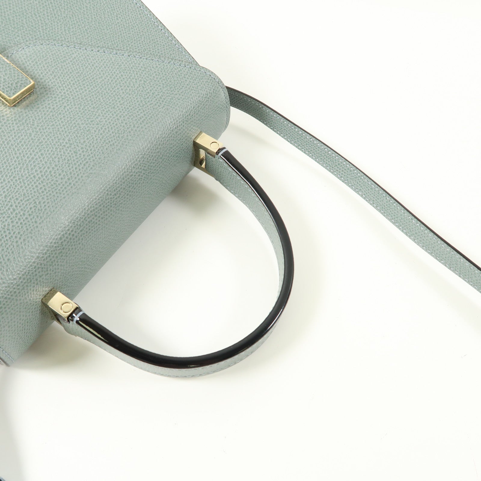Valextra 牛皮皮革2 Way Shoulder Bag手挽肩背兩用袋藍色