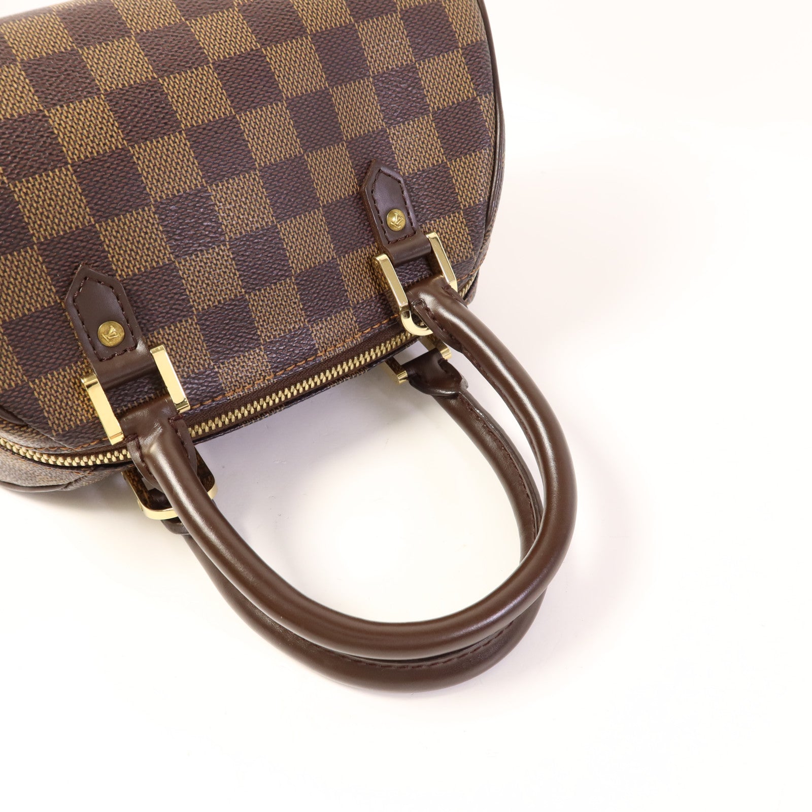LOUIS VUITTON Damier Rivera Mini金扣手挽袋