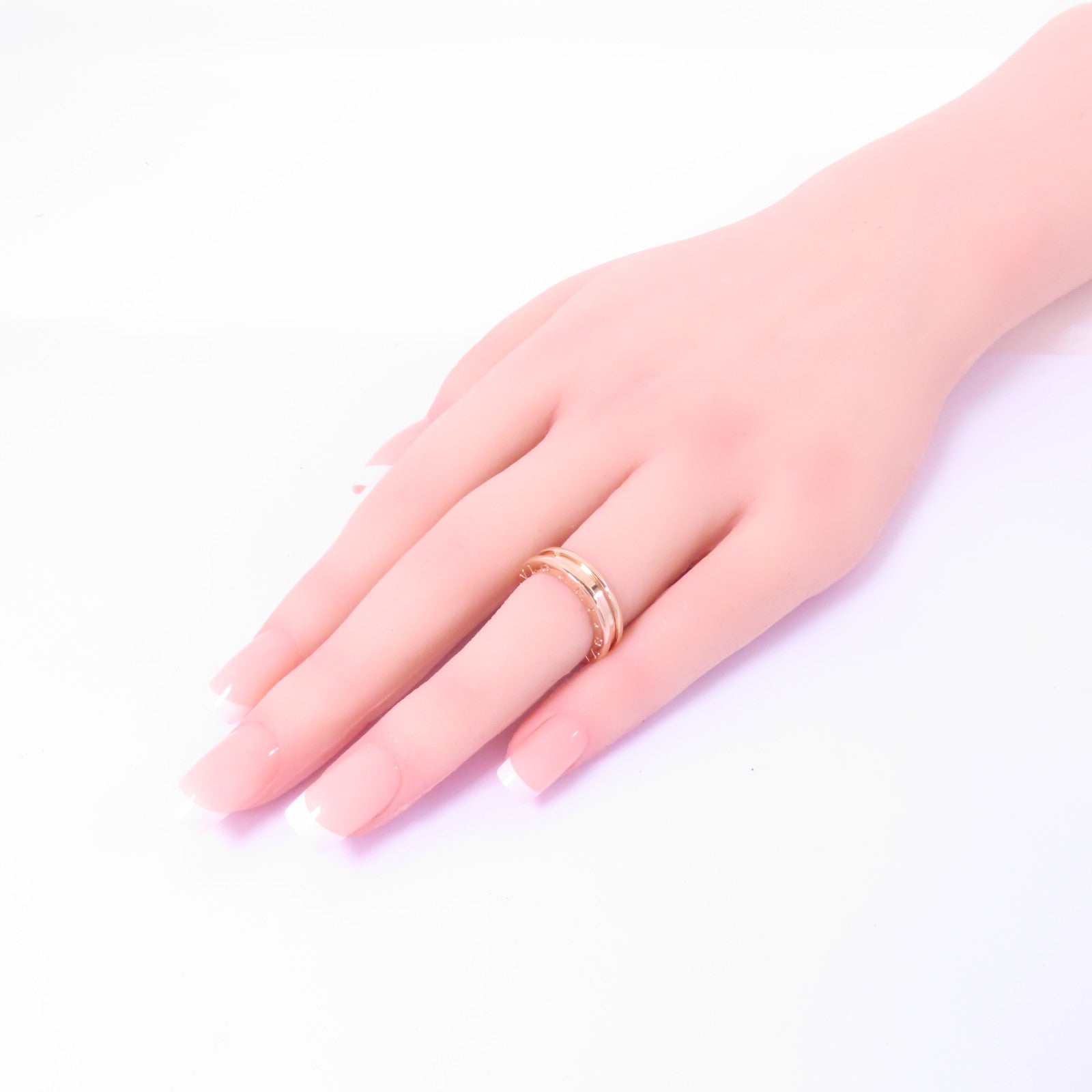 BVLGARI 18K玫瑰金B-zero1戒指US#3.75/Bvlgari#46