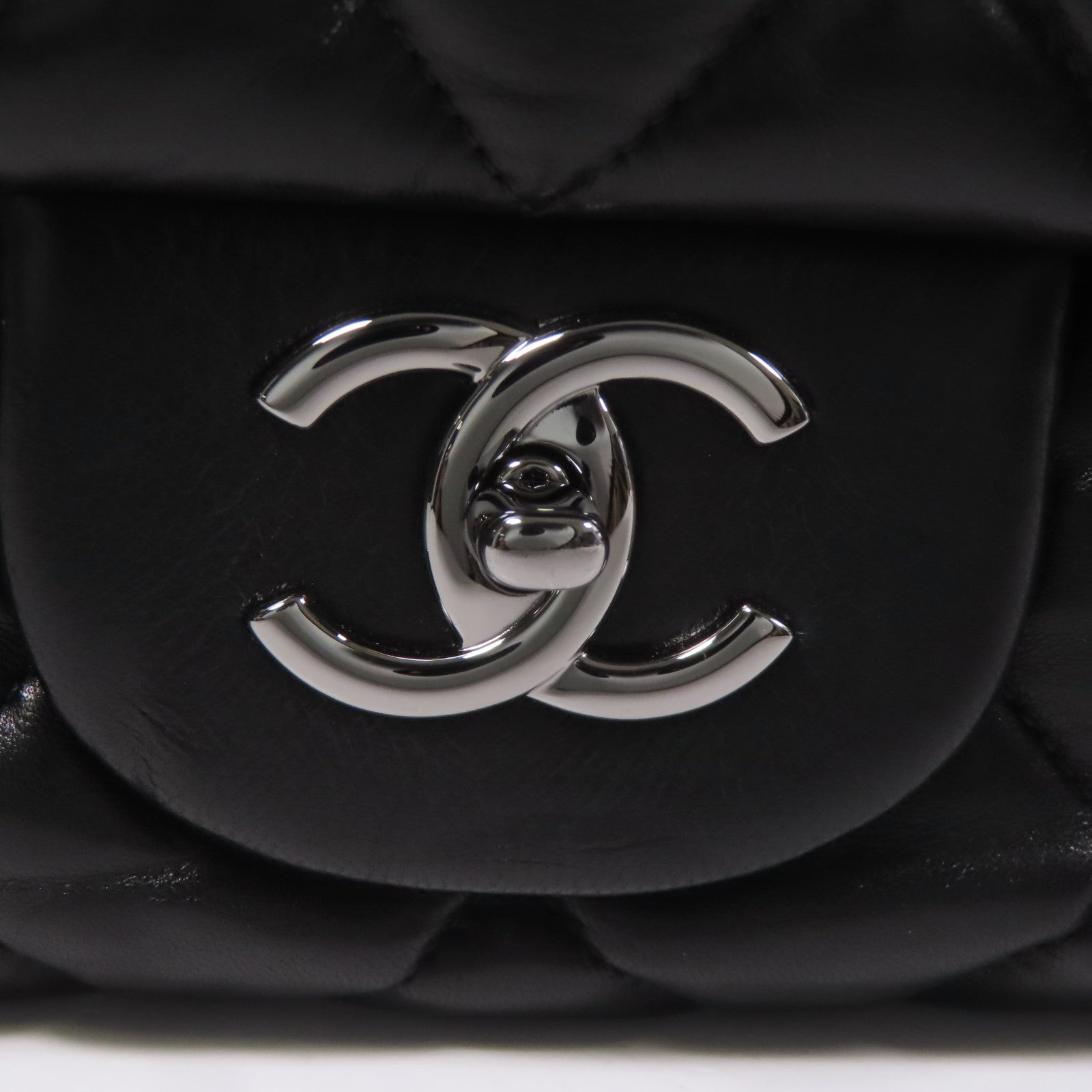 CHANEL 皮革3 Compartment Top Quilted銀扣鏈帶手挽肩背兩用袋