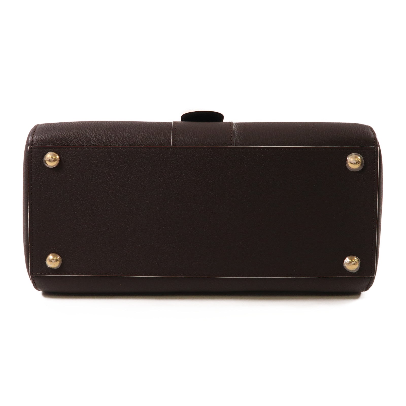 Delvaux 牛皮皮革Briliant East&West金扣手挽肩背兩用袋
