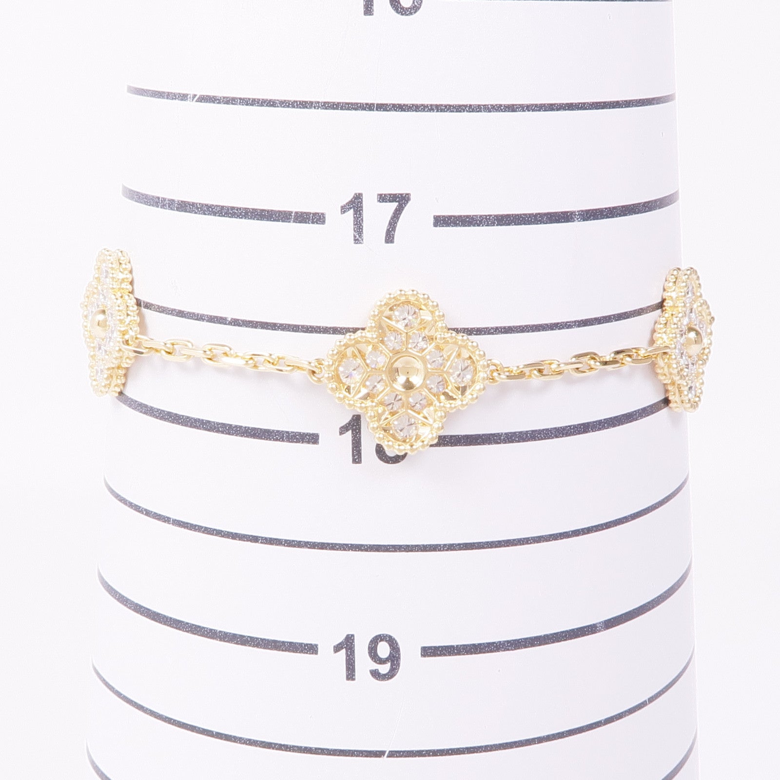 Van Cleef & Arpels 【激減優惠】18K黃金Vintage Alhambra Bracelet鑽石手鏈