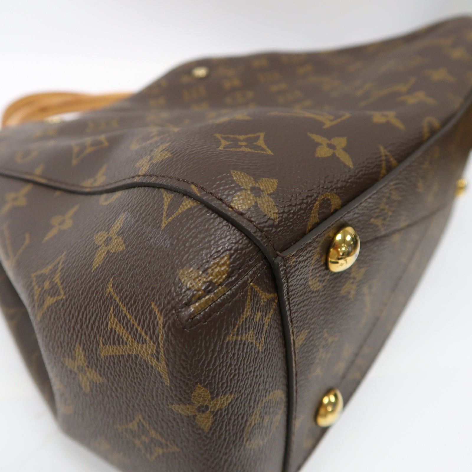 LOUIS VUITTON Monogram Montaigne MM金扣手挽肩背兩用袋啡色