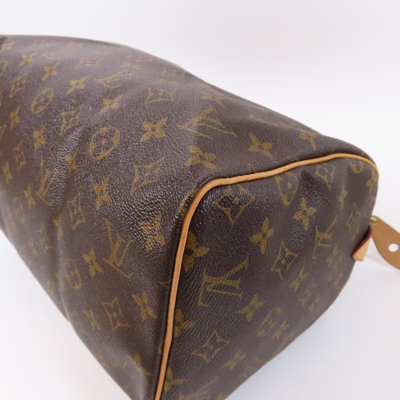 LOUIS VUITTON Monogram Speedy 30金扣手挽袋啡色