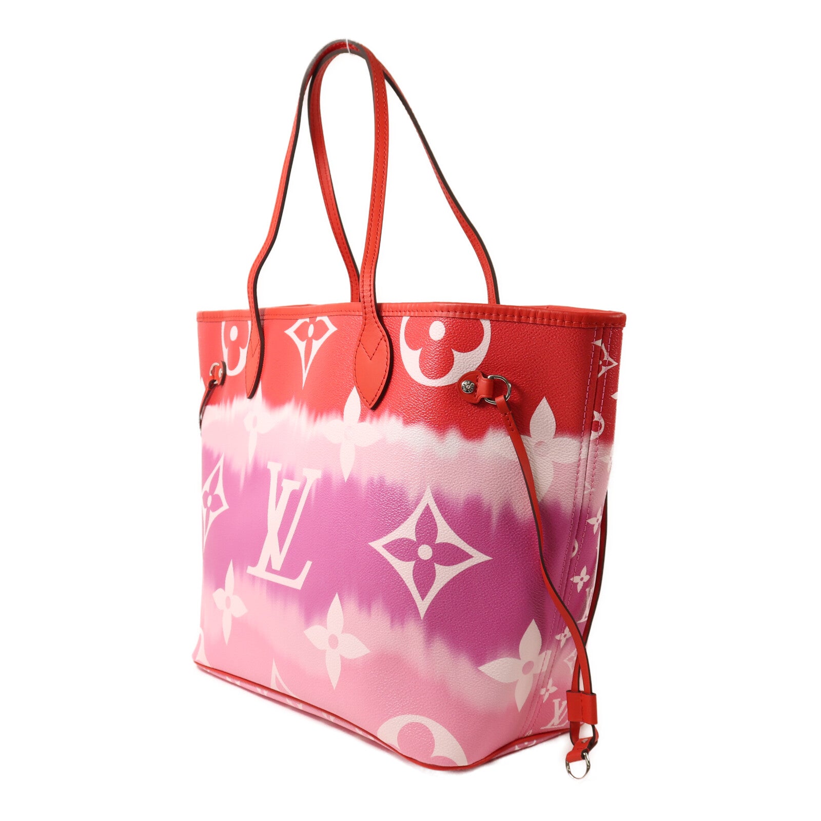 LOUIS VUITTON Monogram Escale Neverfull MM銀扣手挽袋