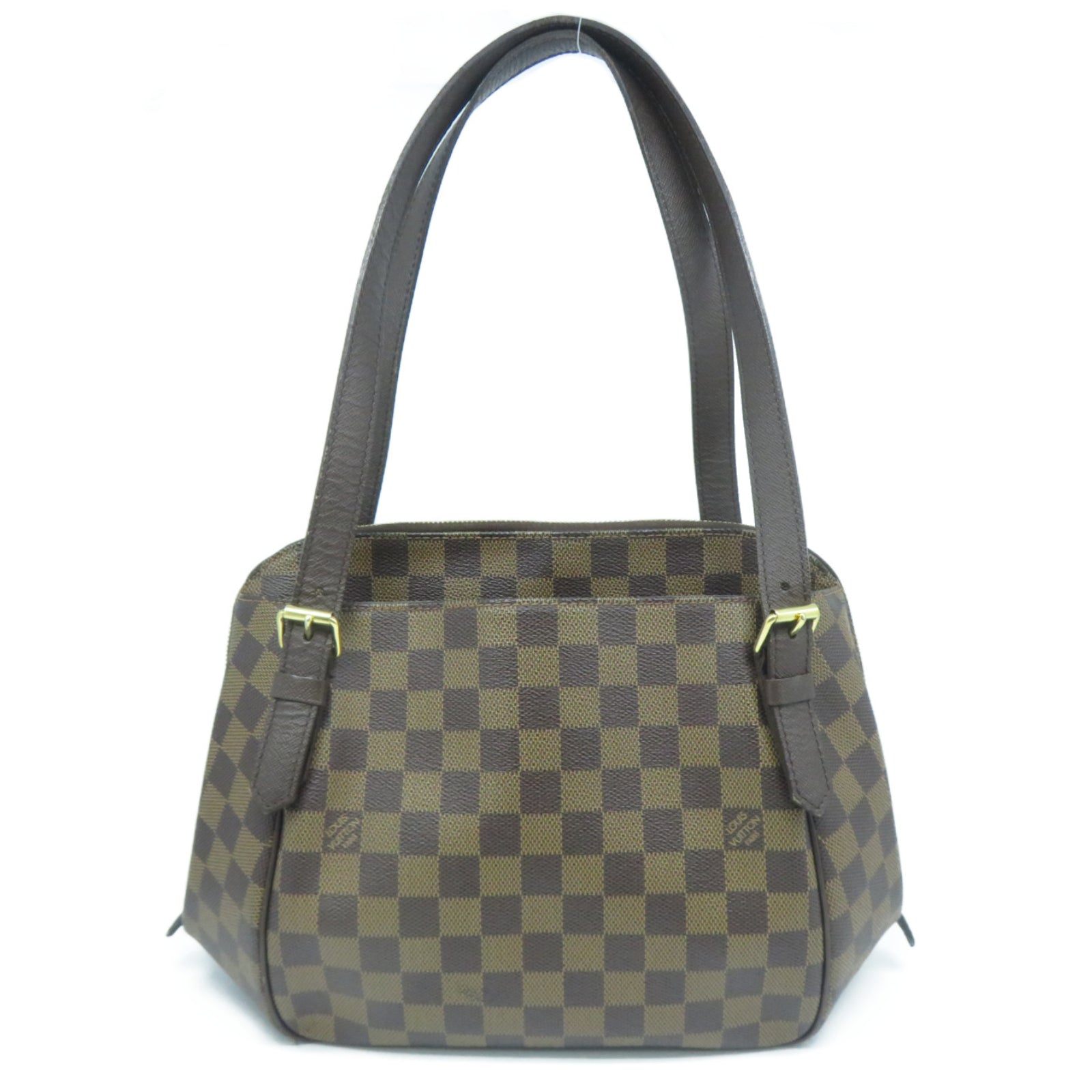 LOUIS VUITTON 【激減優惠】Damier Ebene Belem MM金扣肩背袋啡色