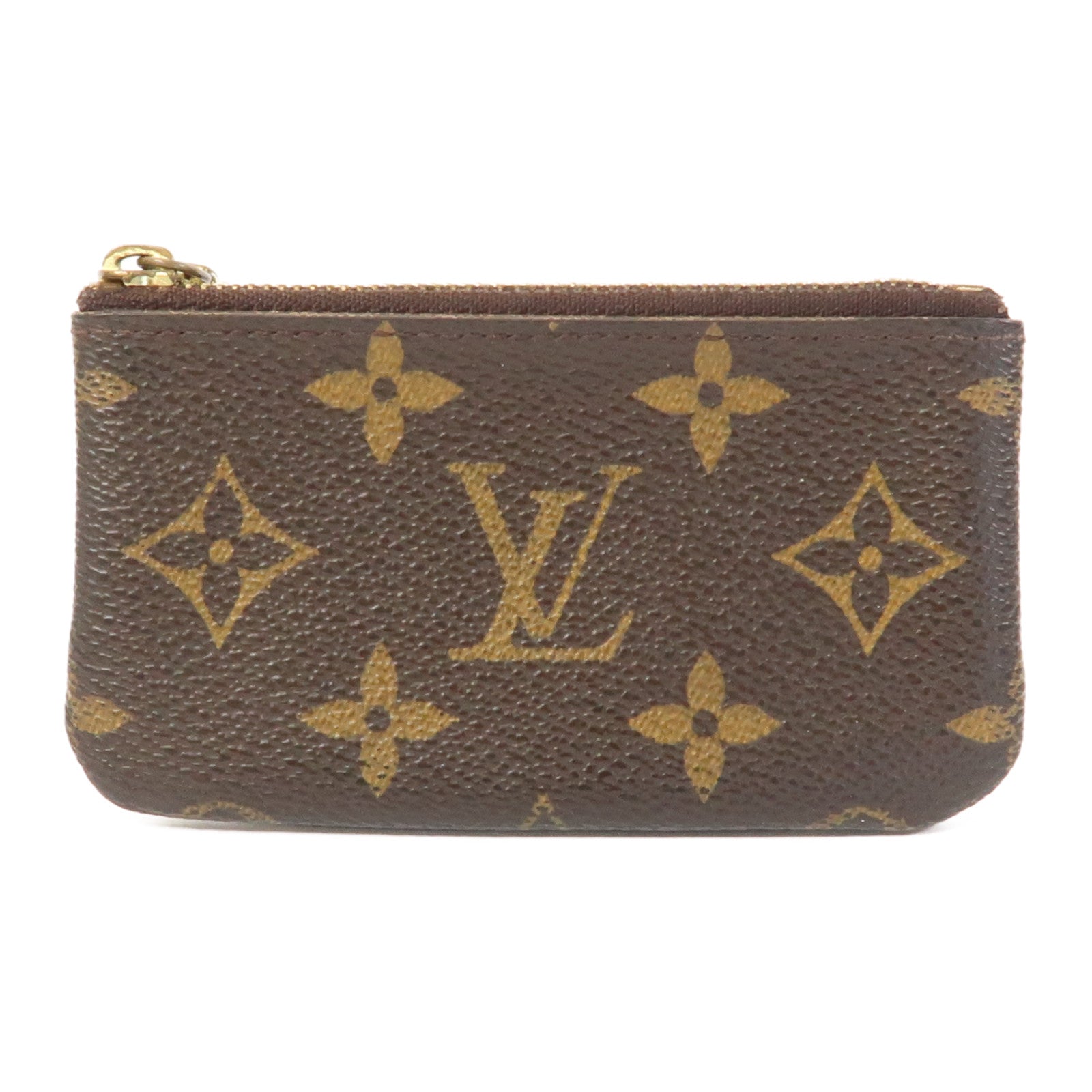 LOUIS VUITTON Monogram Coin Case金扣零錢包啡色