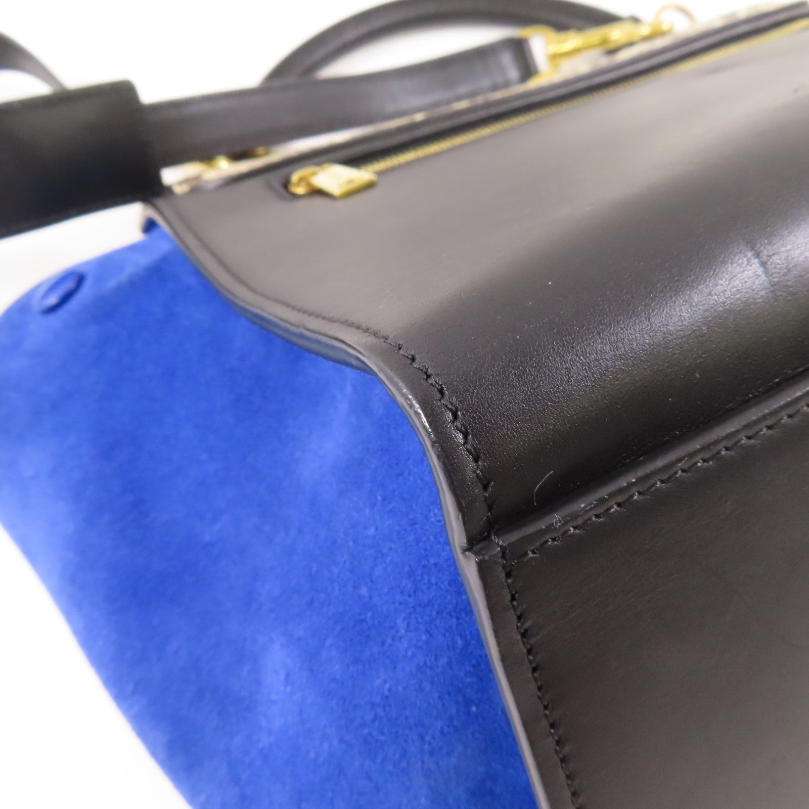 CELINE 牛皮皮革/蛇皮皮革/麂皮皮革Trapeze金扣手挽肩背兩用袋