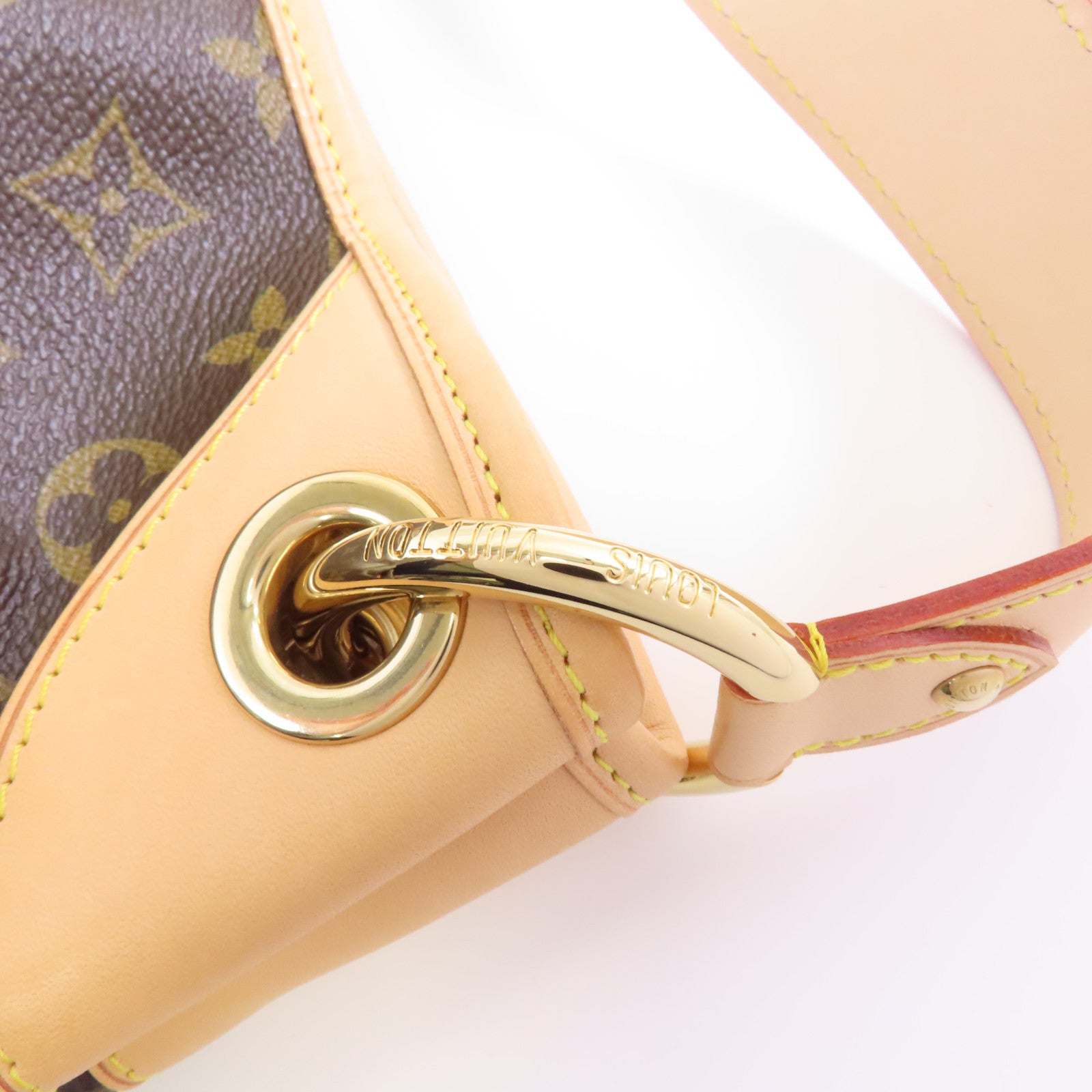 LOUIS VUITTON Monogram Galliera GM金扣肩背袋棕色