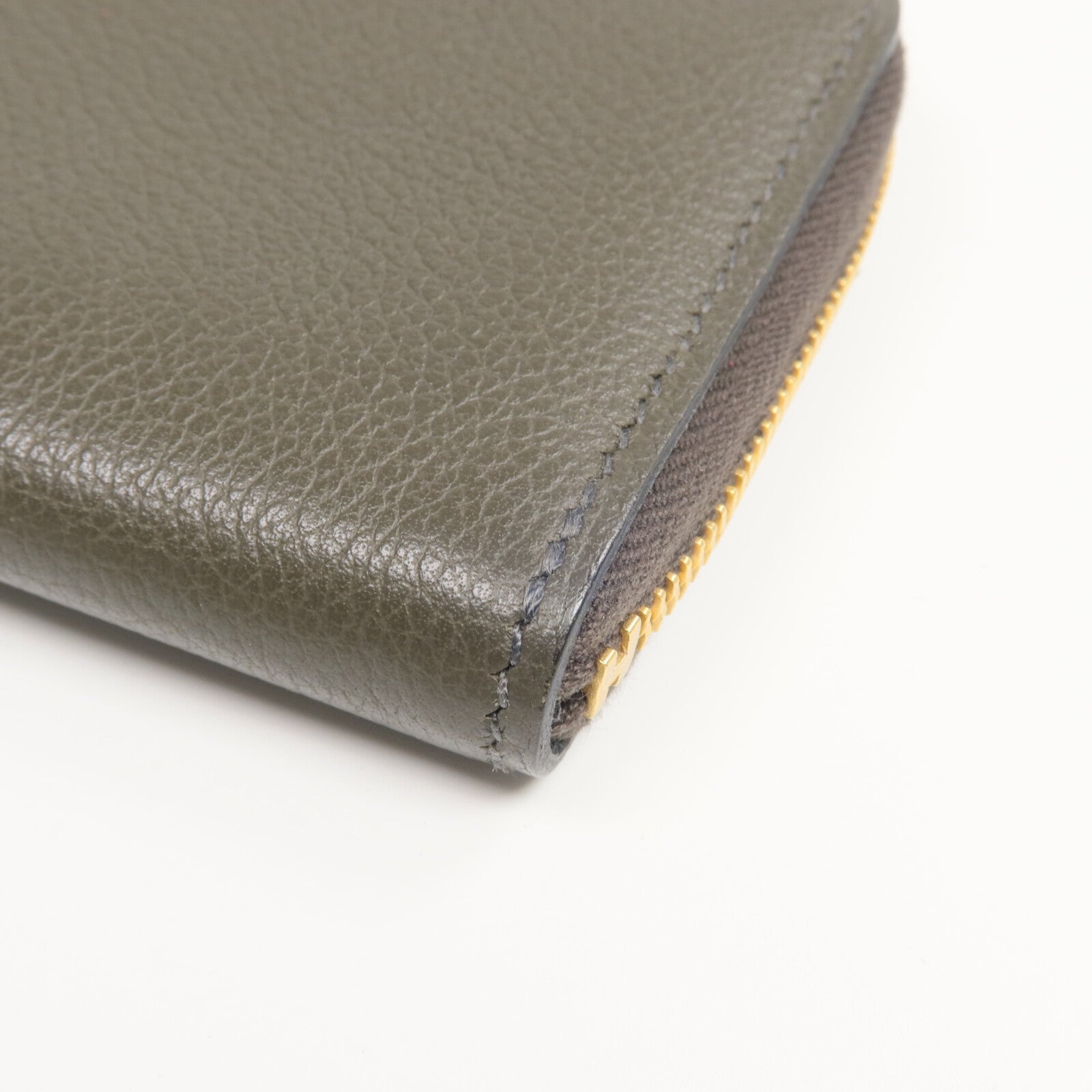 HERMES Evercolor皮革Zipengo H Compact Card Case卡片套Vert de Gris