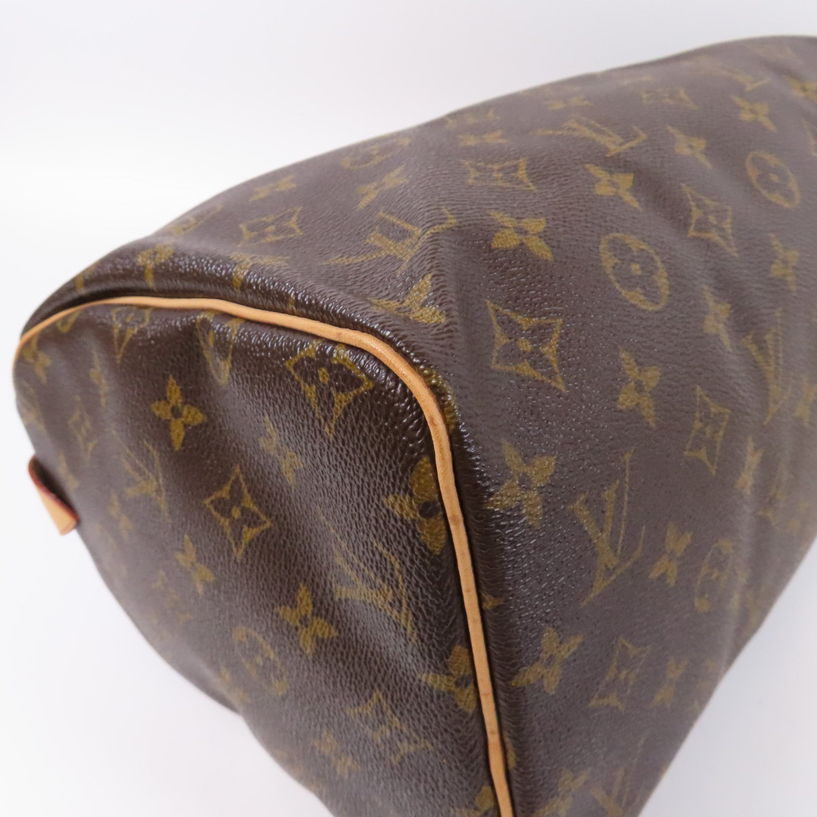 LOUIS VUITTON Monogram Speedy 30金扣手挽袋啡色