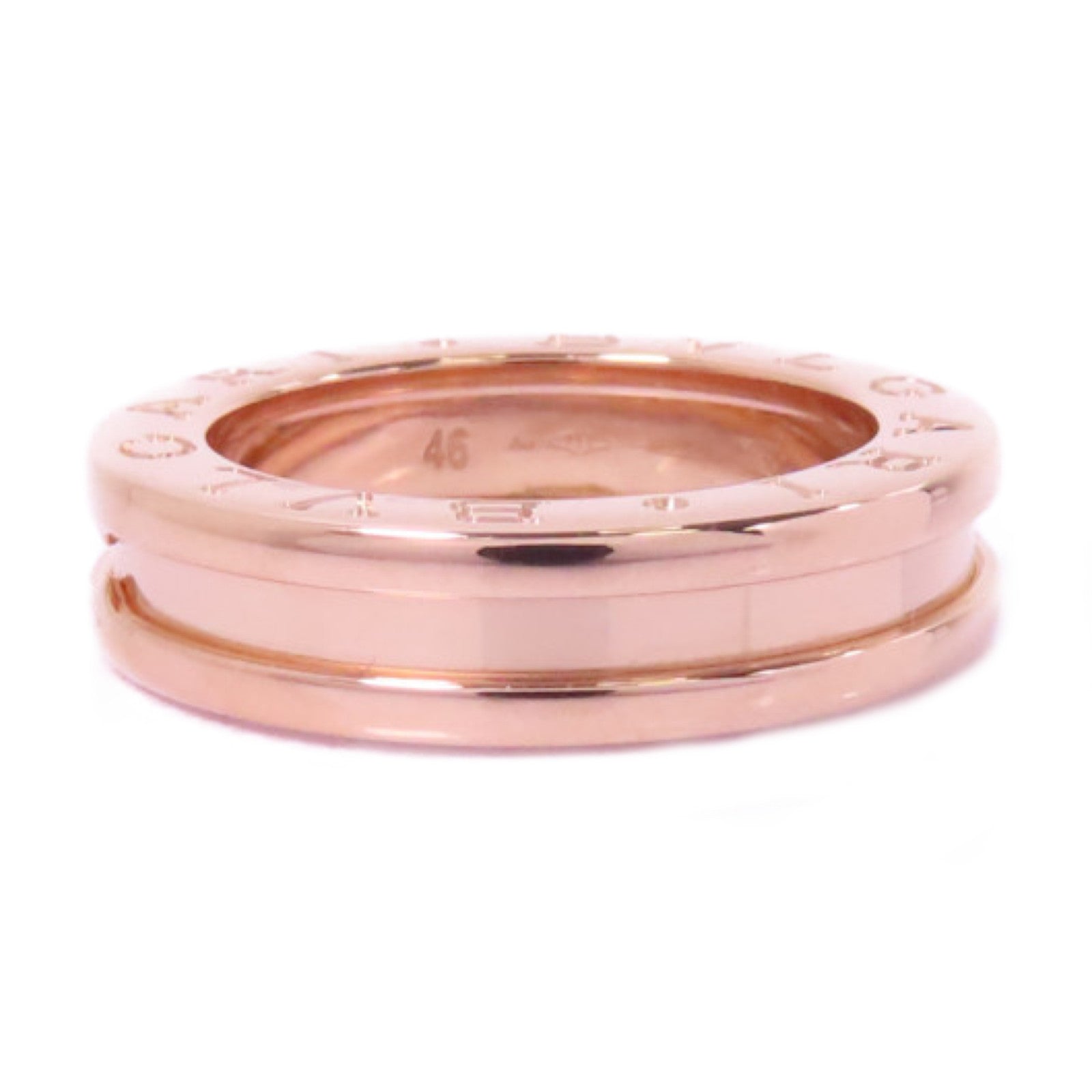 BVLGARI 18K玫瑰金B-zero1戒指US#3.75/Bvlgari#46
