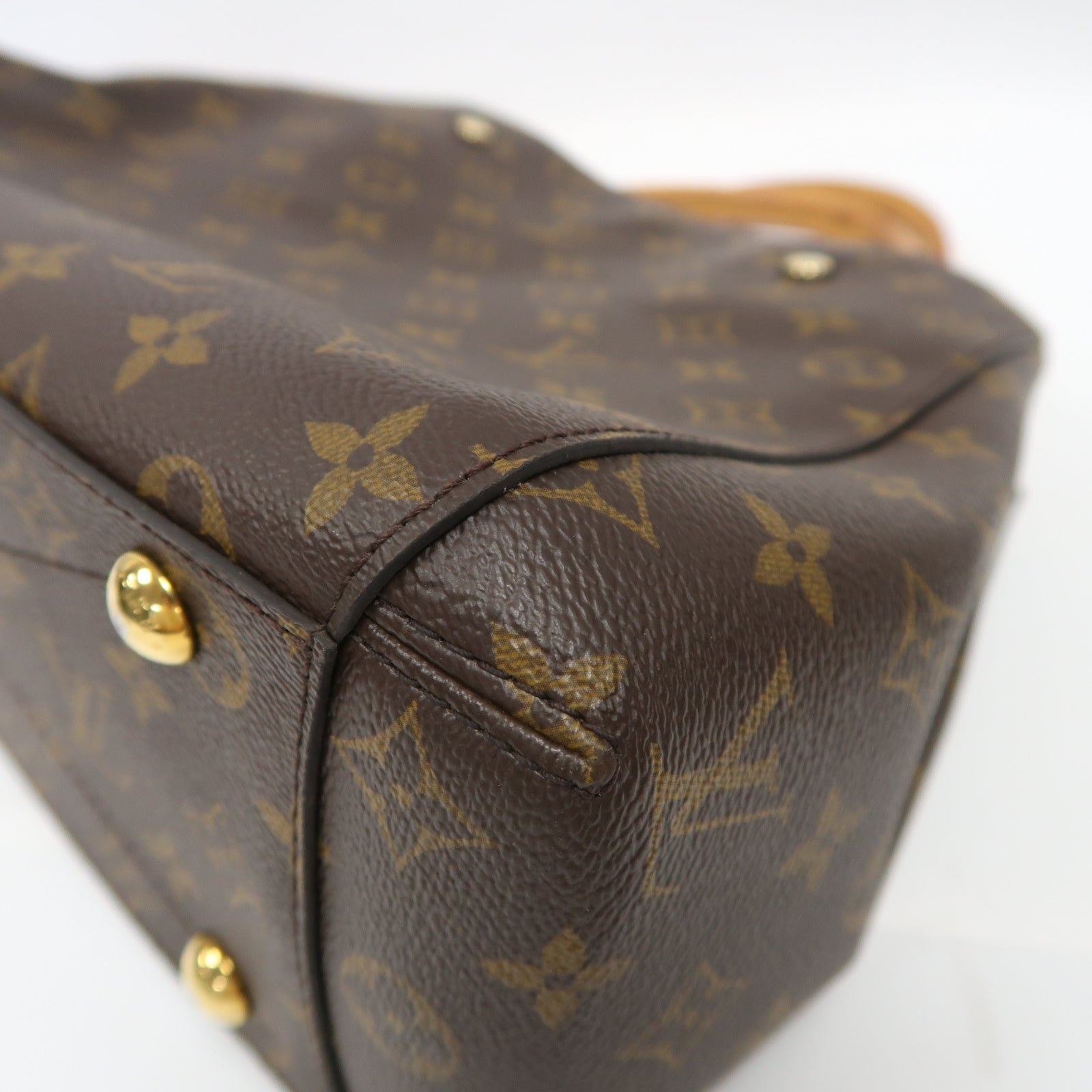 LOUIS VUITTON Monogram Montaigne MM金扣手挽肩背兩用袋啡色