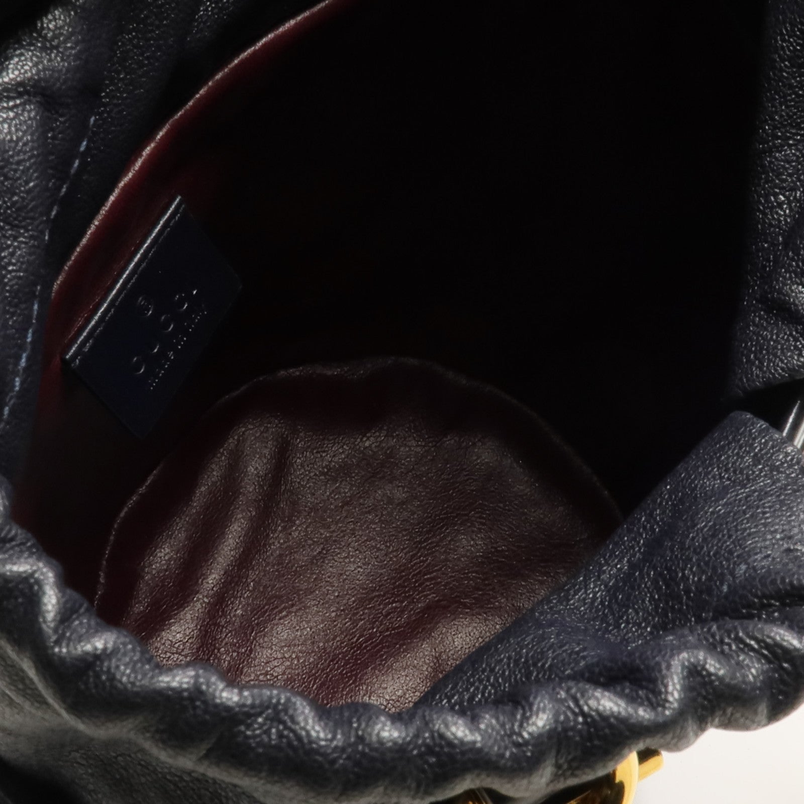 GUCCI 牛皮皮革/帆布Horsebit 1955 Bucket Bag金扣手挽袋
