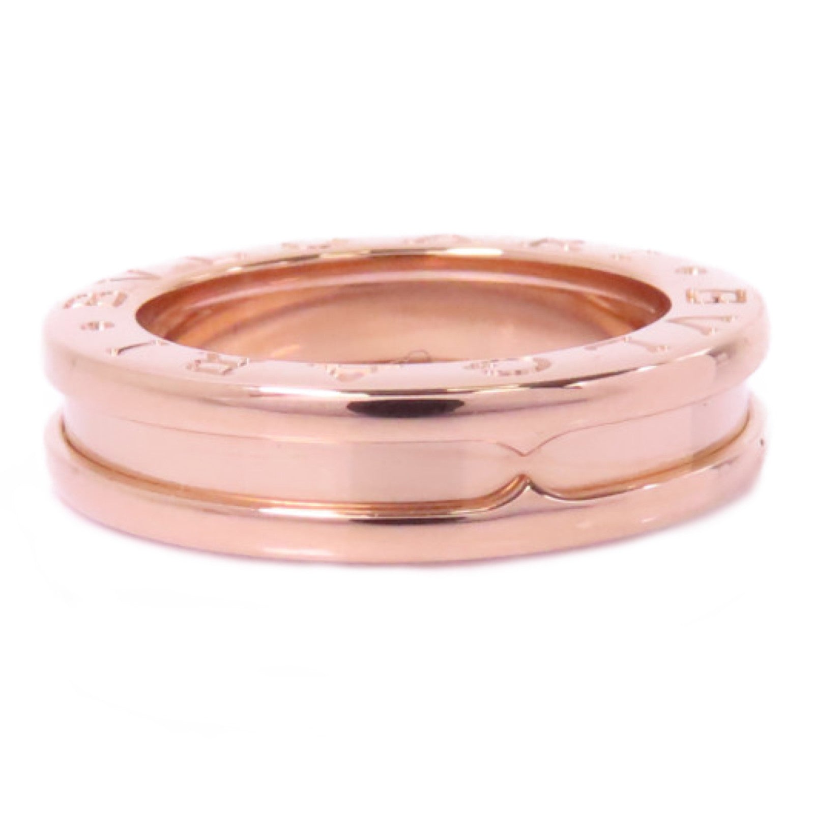 BVLGARI 18K玫瑰金B-zero1戒指US#3.75/Bvlgari#46
