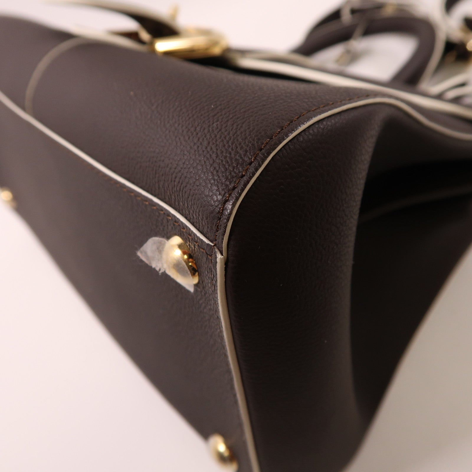 Delvaux 牛皮皮革Briliant East&West金扣手挽肩背兩用袋