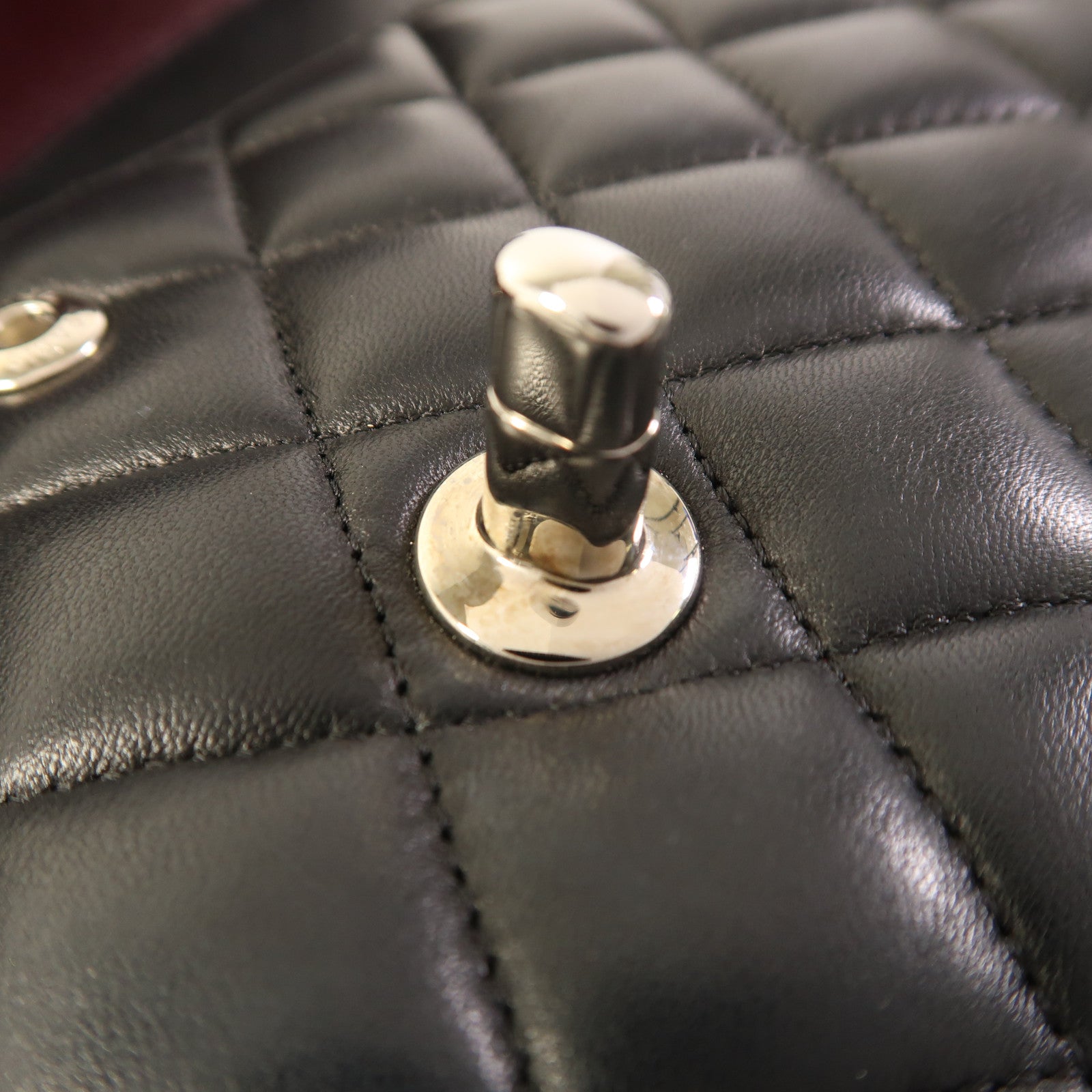 CHANEL 羊皮皮革Classic 25銀扣鏈帶肩背袋