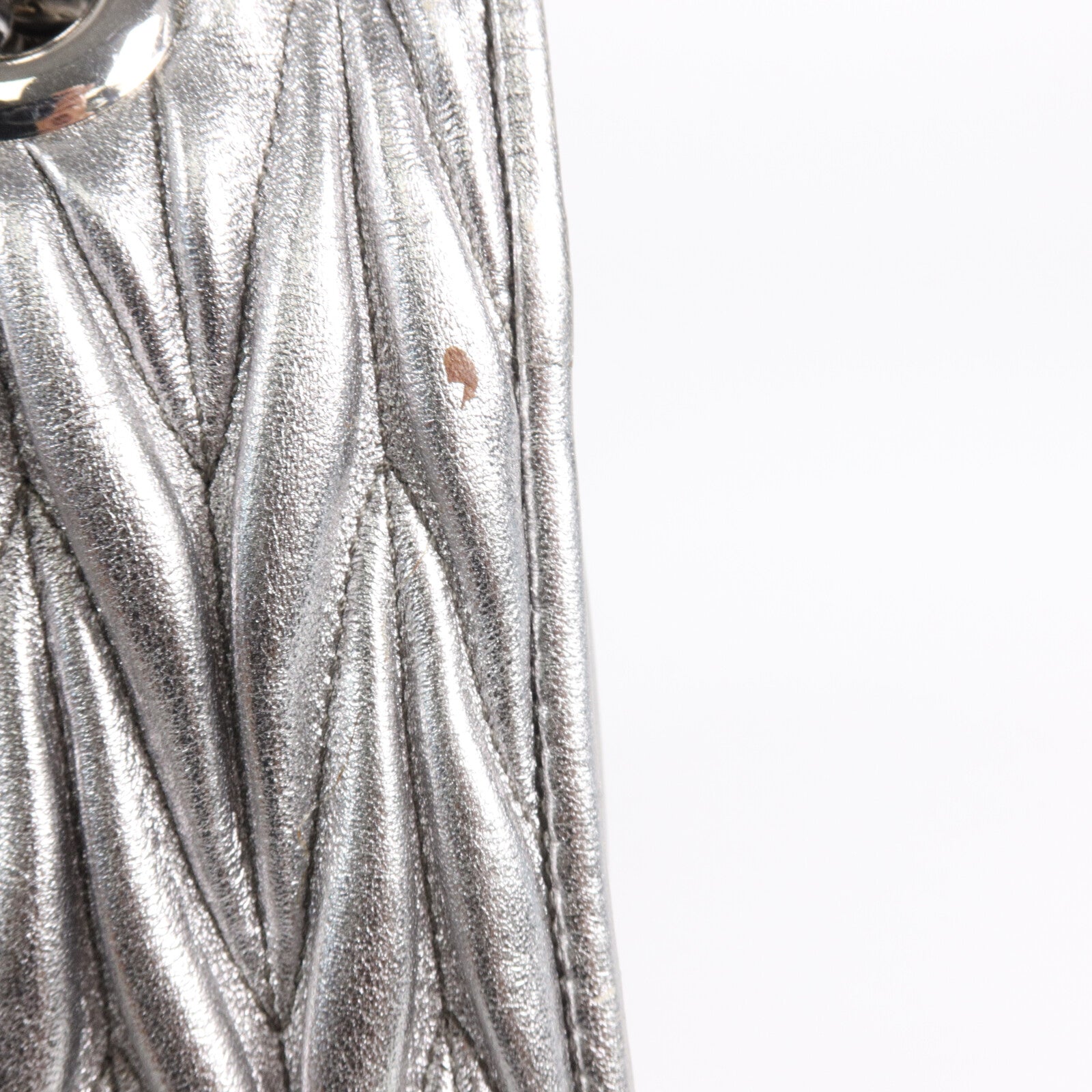 Miu Miu 牛皮皮革Chain Shoulder鏈帶肩背袋