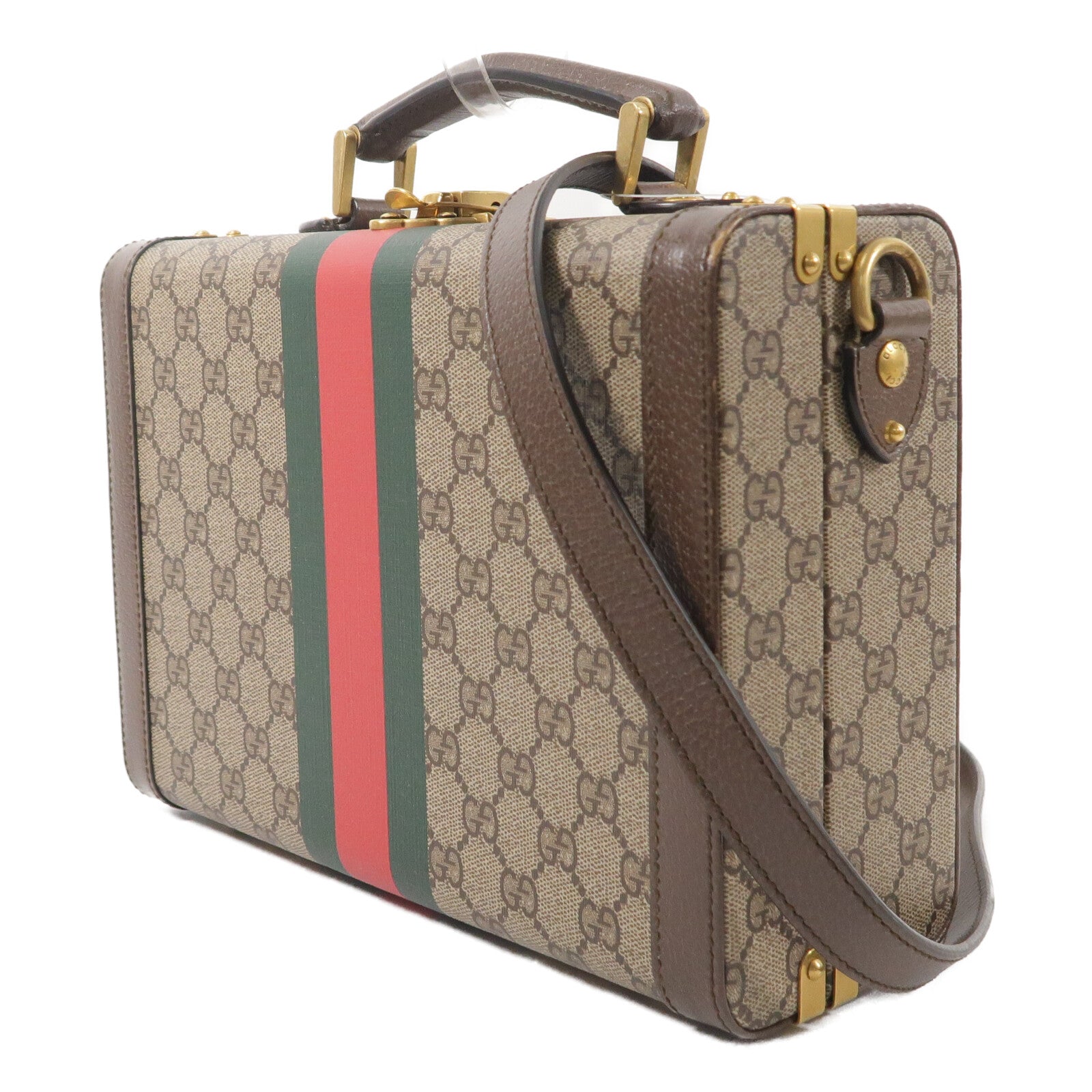 GUCCI 塗層帆布GG Supreme Savoy Medium手挽肩背兩用袋