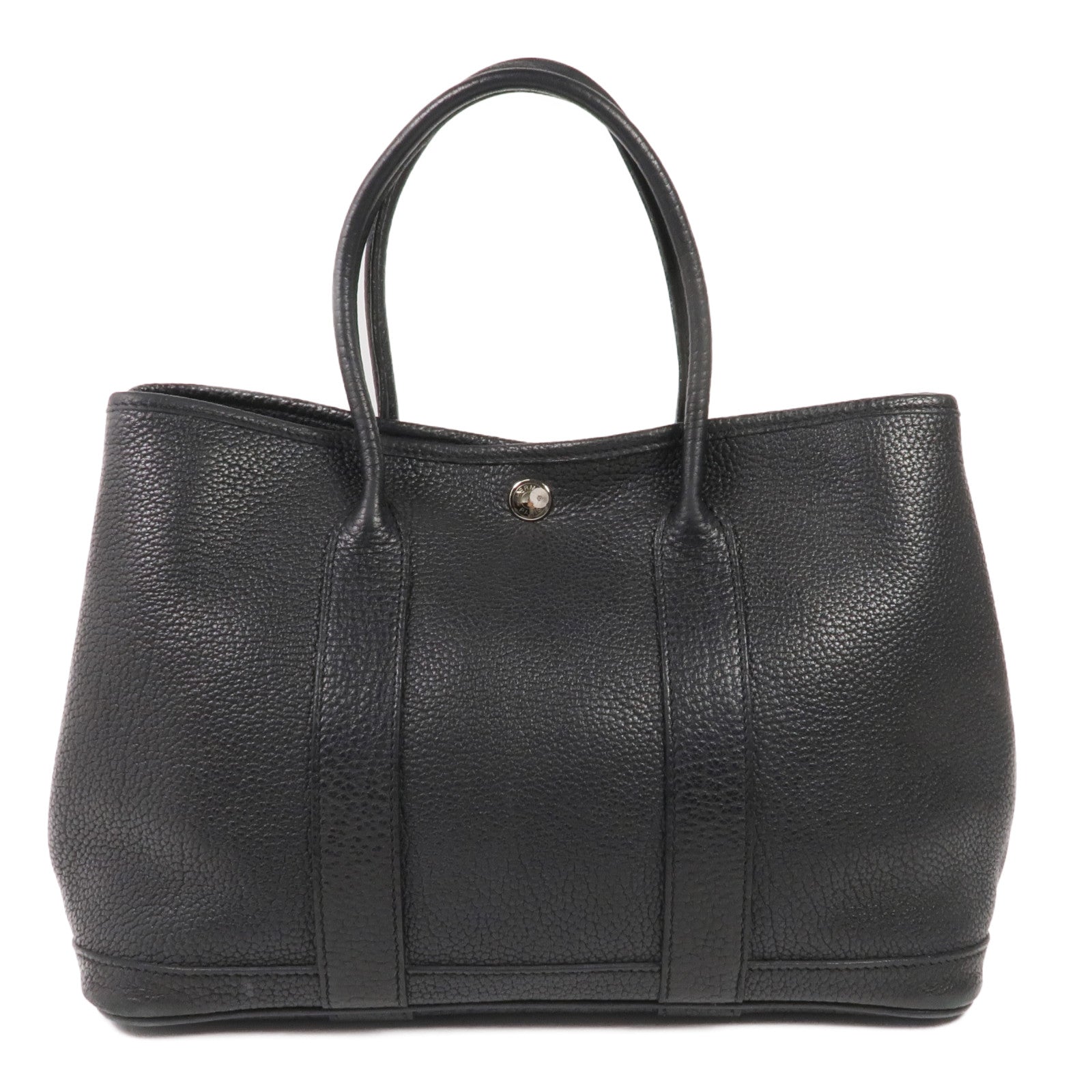 HERMES Togo皮革Garden Party TPM銀扣手挽袋