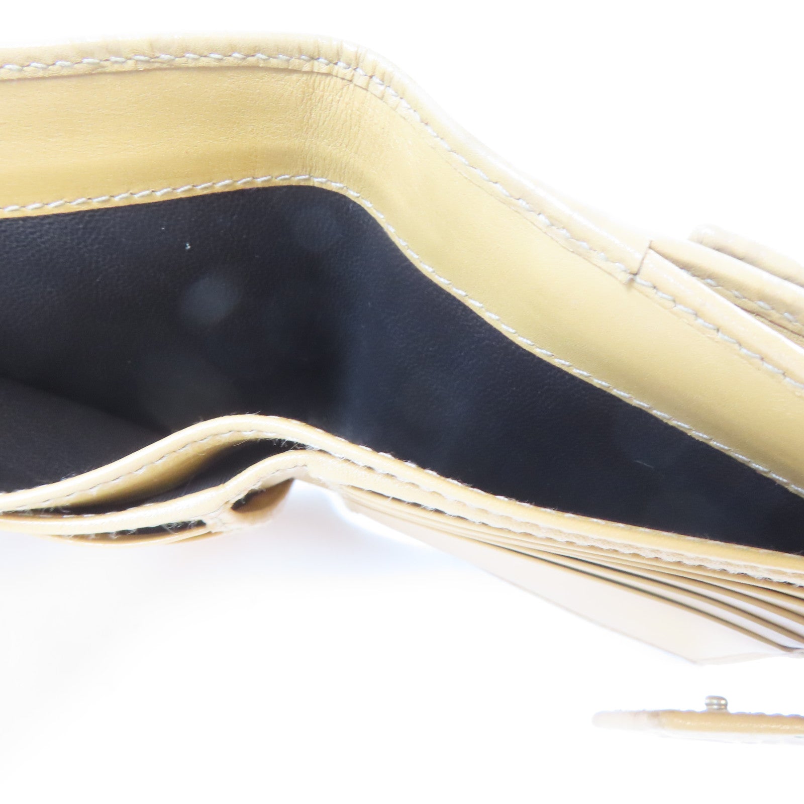 GUCCI 牛皮皮革Bifold Wallet金扣錢包啡色