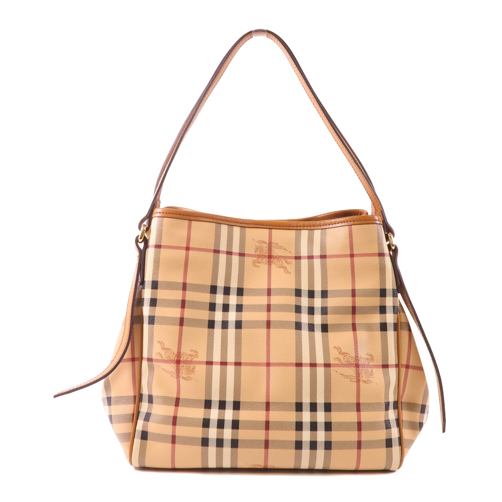 BURBERRY 塗層帆布Tote Bag金扣肩背袋