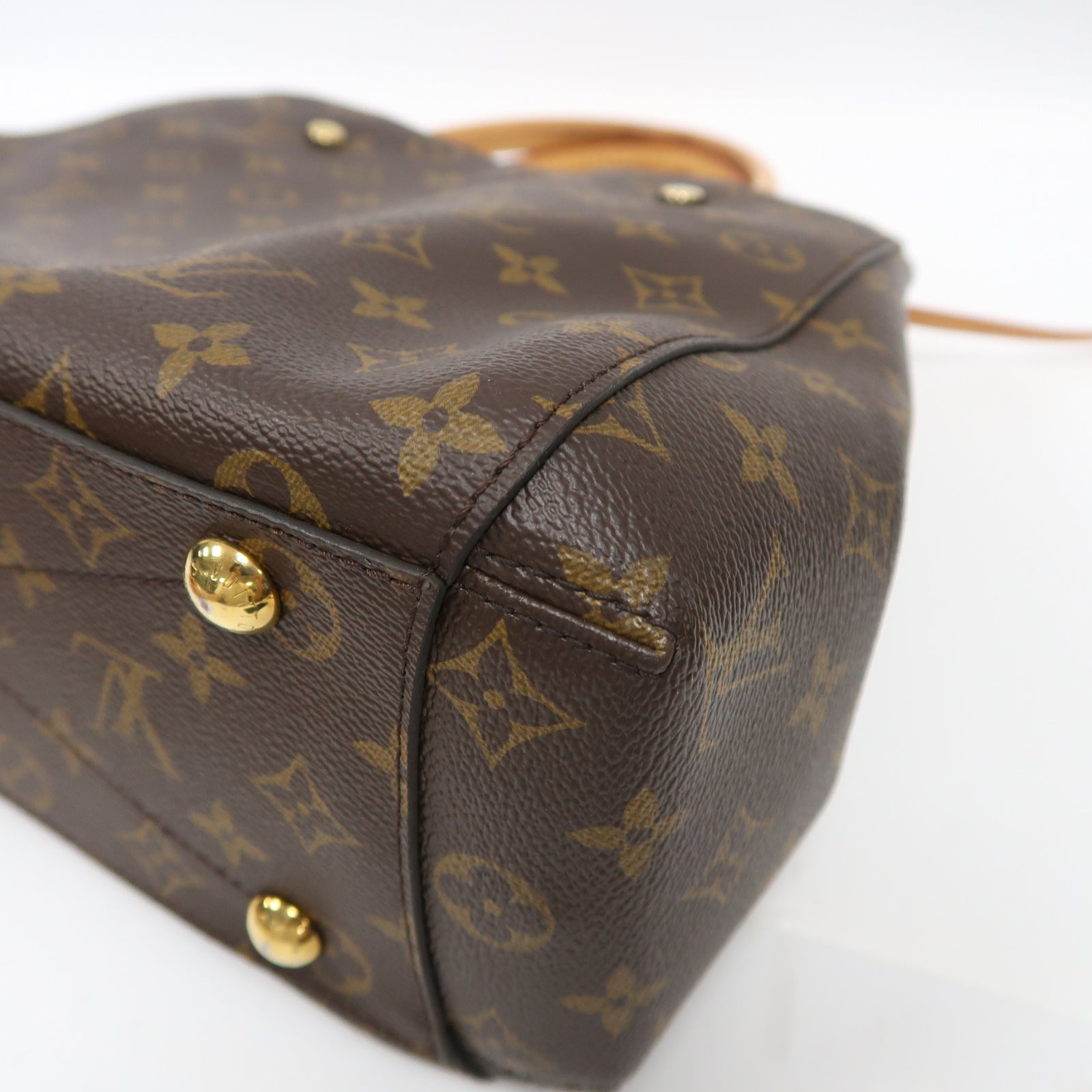 LOUIS VUITTON Monogram Montaigne MM金扣手挽肩背兩用袋啡色