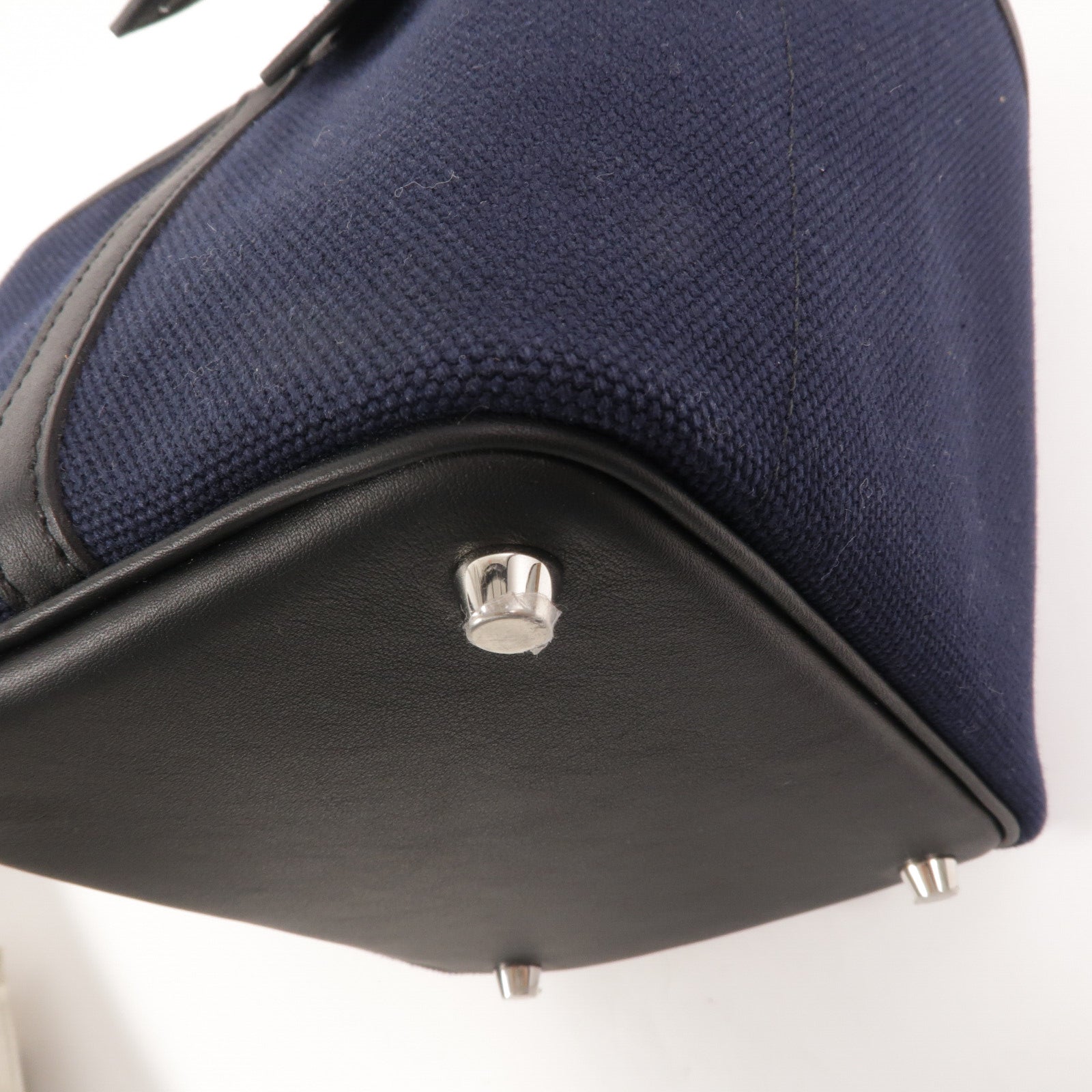 HERMES 帆布Picotin PM手提袋Noir/Caban