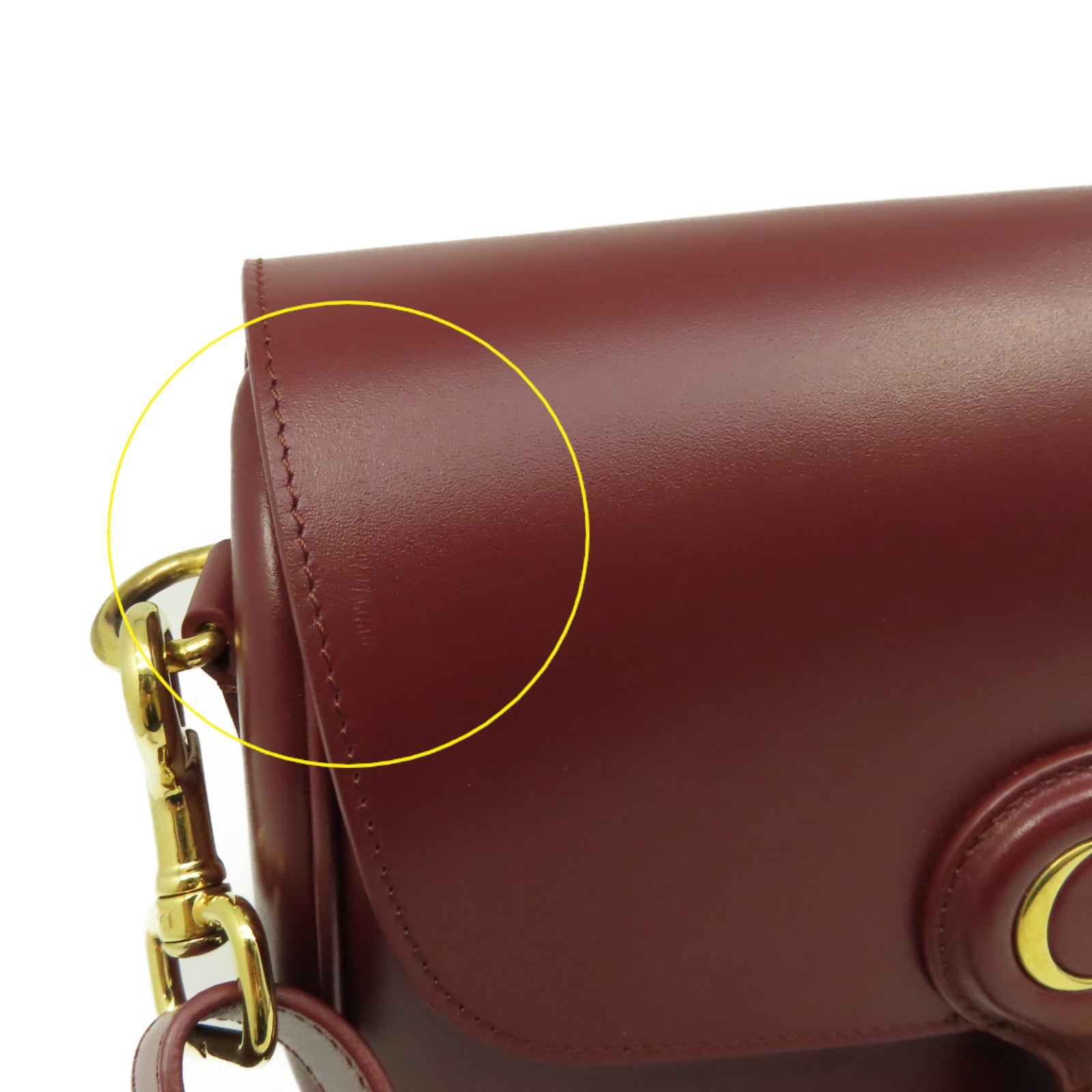Dior 牛皮皮革Bobby Shoulder Bag金扣肩背袋酒紅色