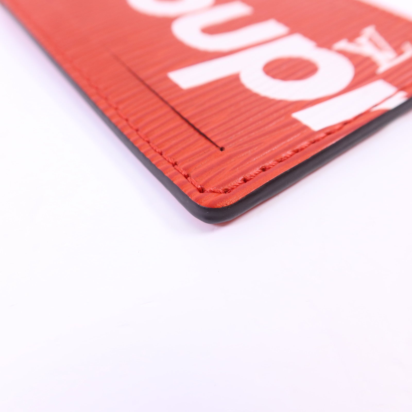 LOUIS VUITTON Epi LV x Supreme Collaboration Bag Charm Set銀扣旅行姓名標籤