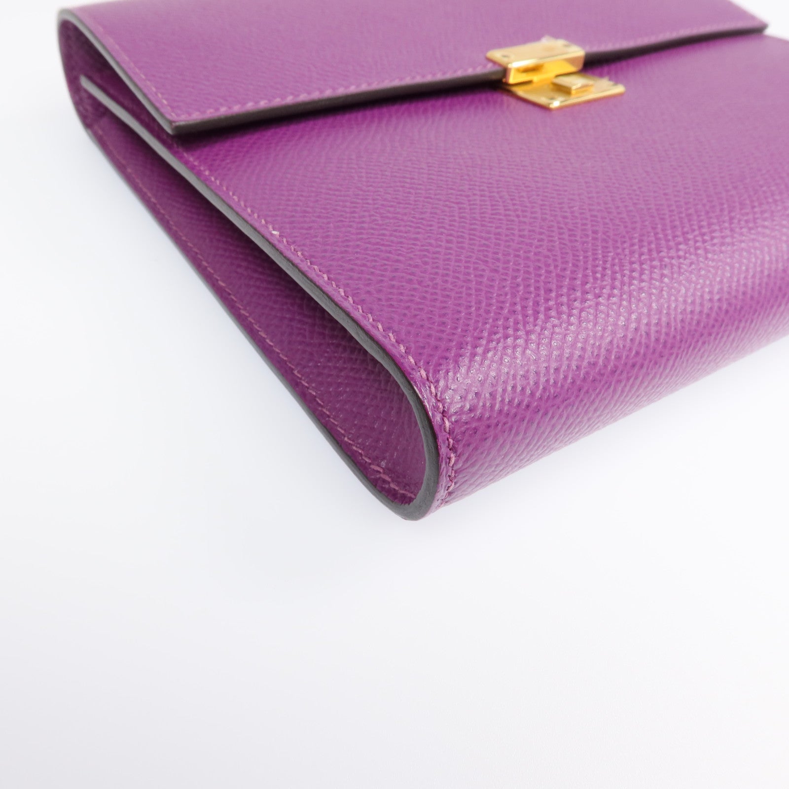HERMES Epsom皮革Clic 16金扣肩背袋