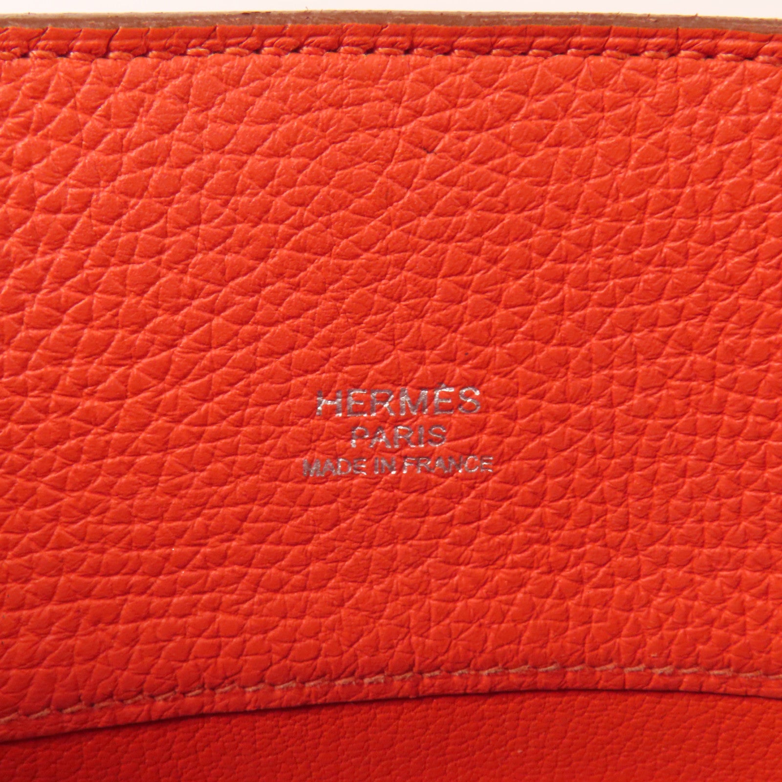 HERMES Togo皮革So Kelly 22銀扣肩背袋Capucine