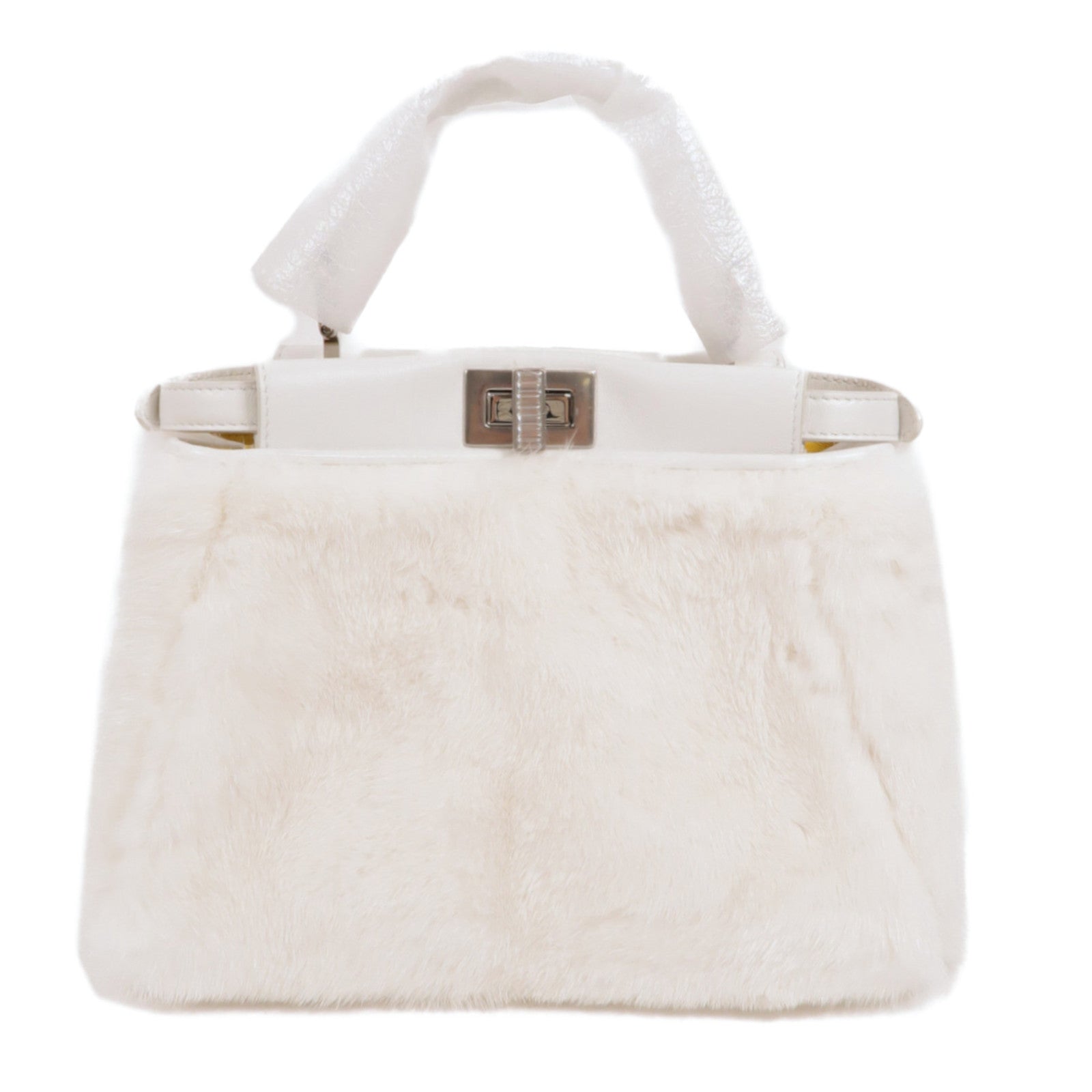 FENDI Mink/羊皮皮革Peekaboo Mini手挽肩背兩用袋